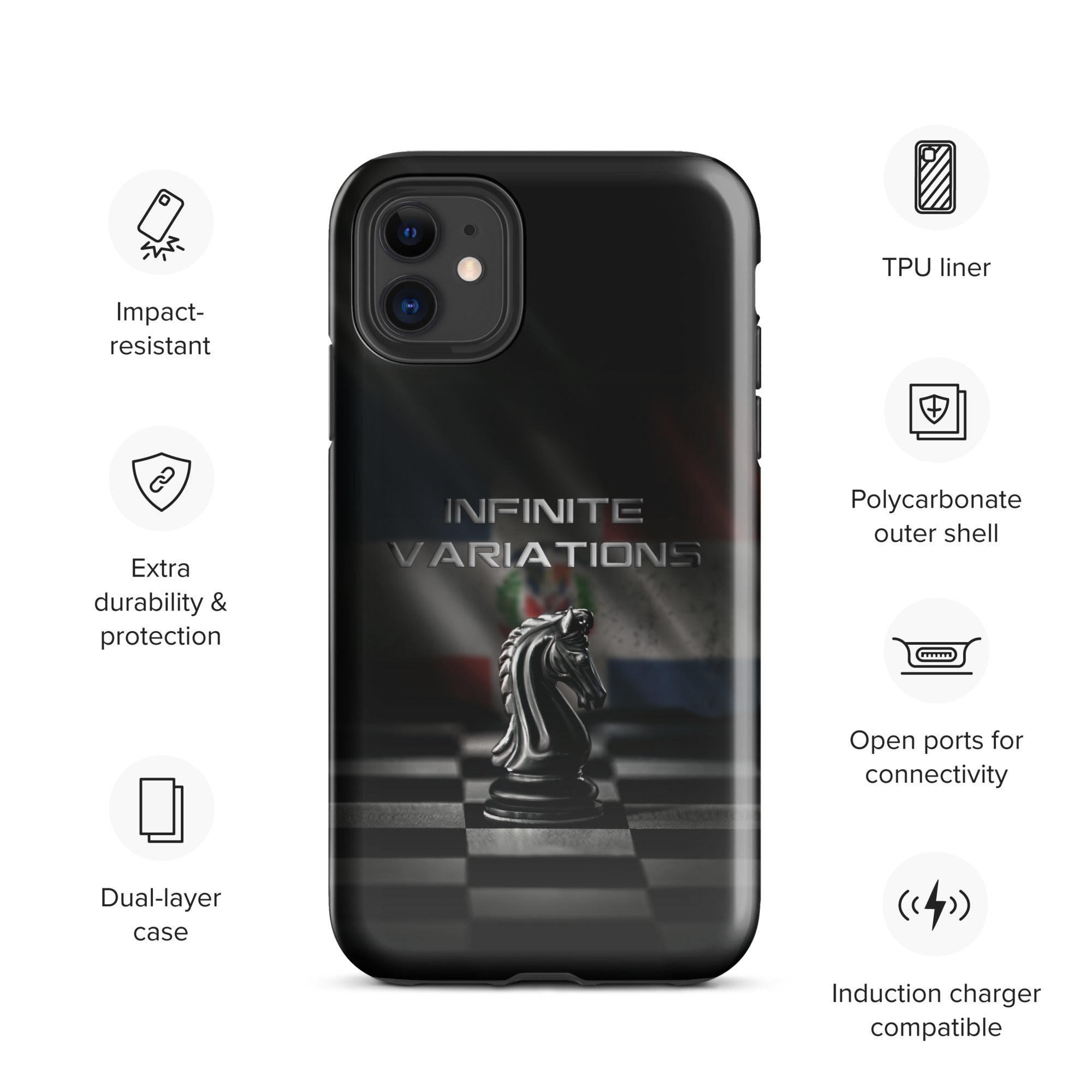 Infinite Variations - Classy Dominican Flag - Tough Case for iPhone®