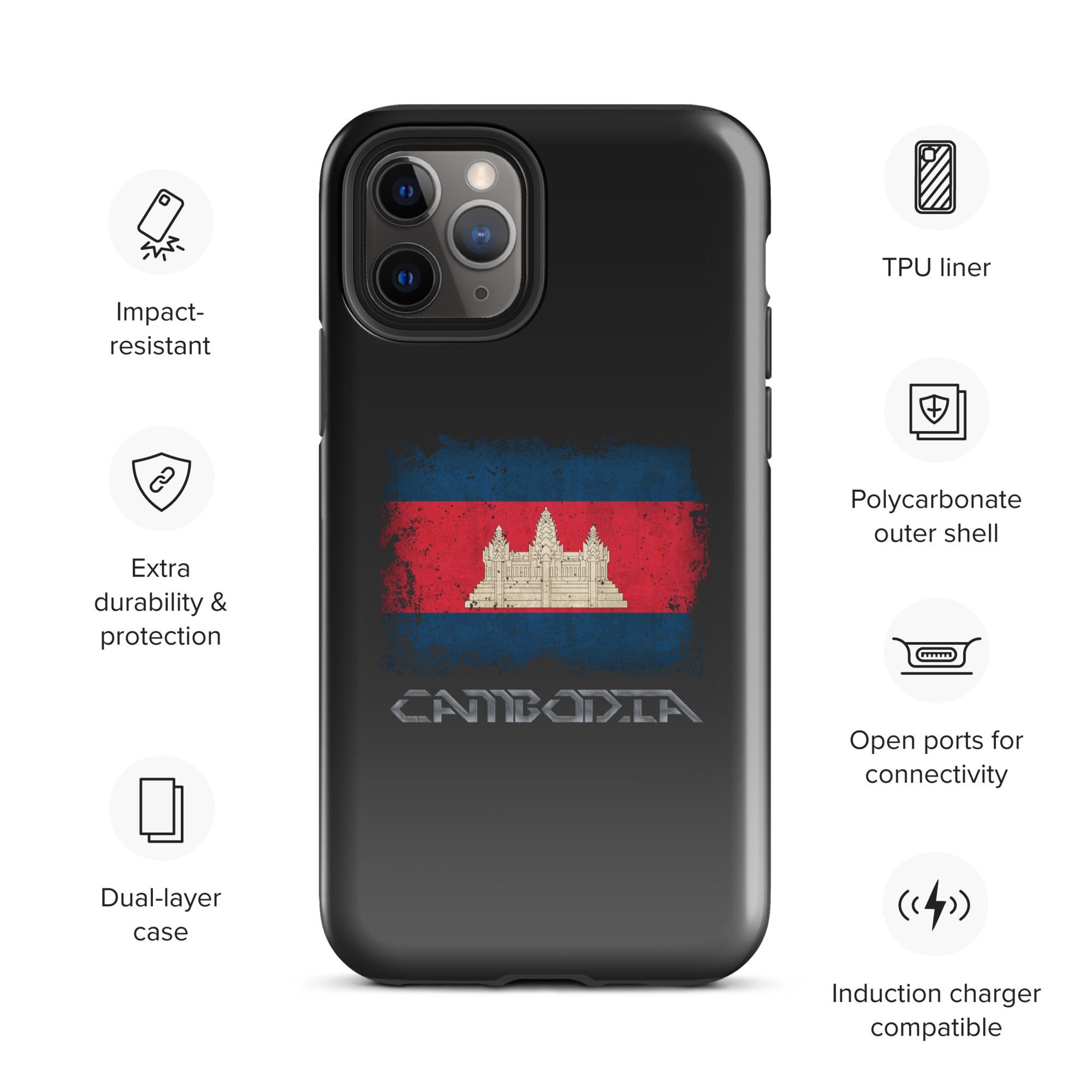 Infinite Variations - International Series - Cambodia Distressed - Tough Case for iPhone®