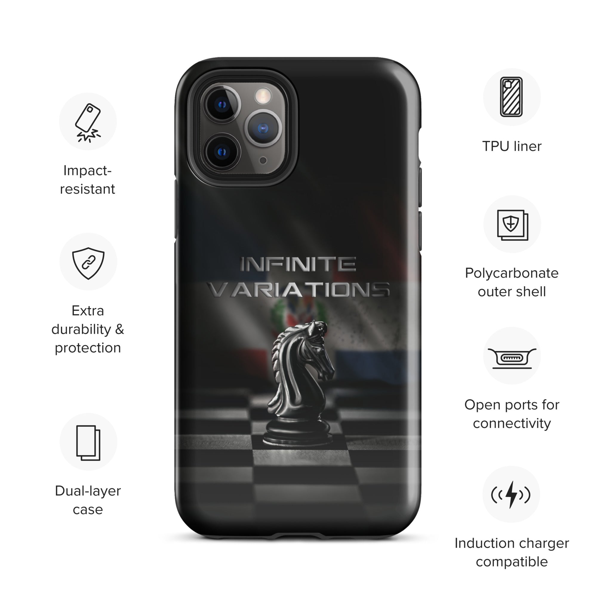 Infinite Variations - Classy Dominican Flag - Tough Case for iPhone®