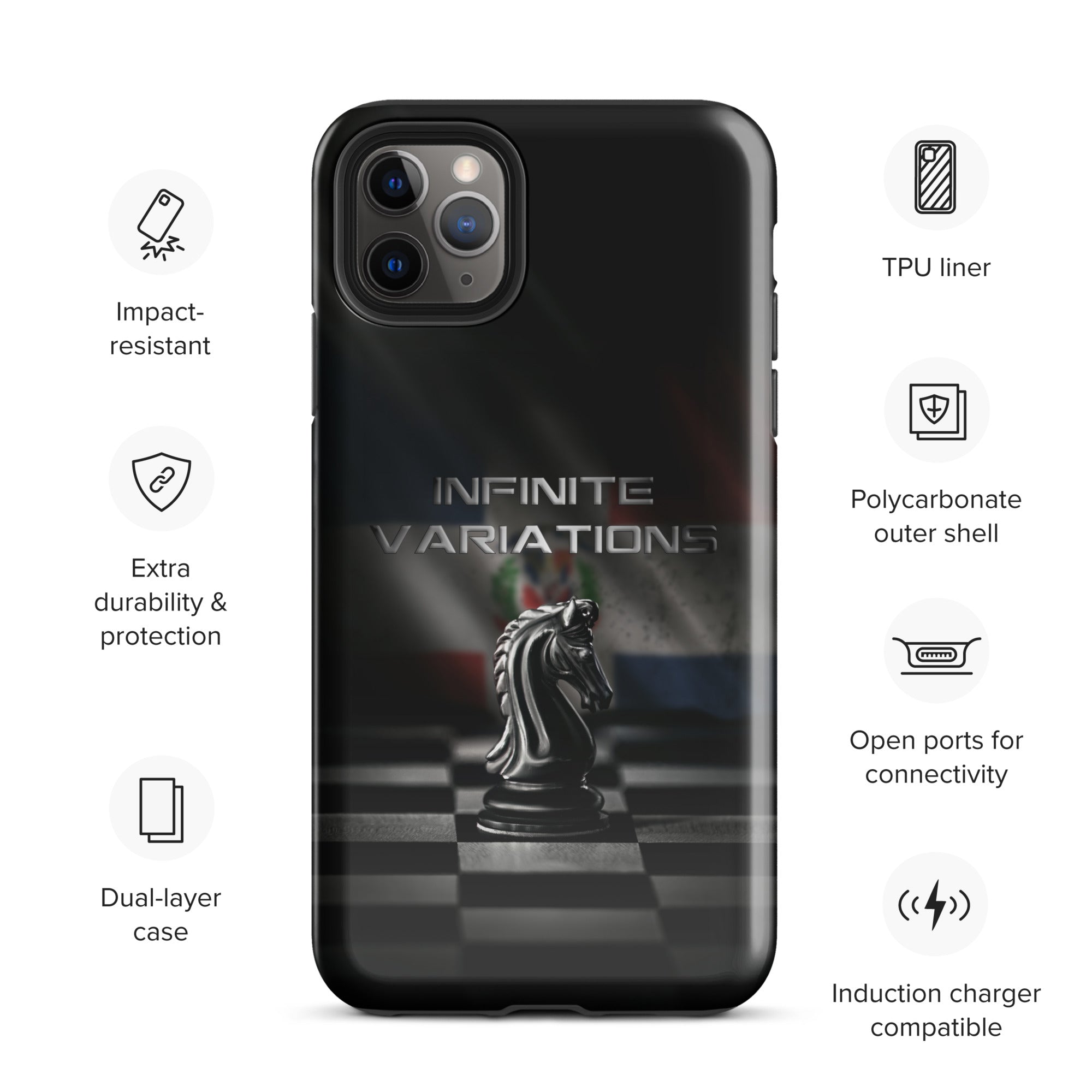 Infinite Variations - Classy Dominican Flag - Tough Case for iPhone®