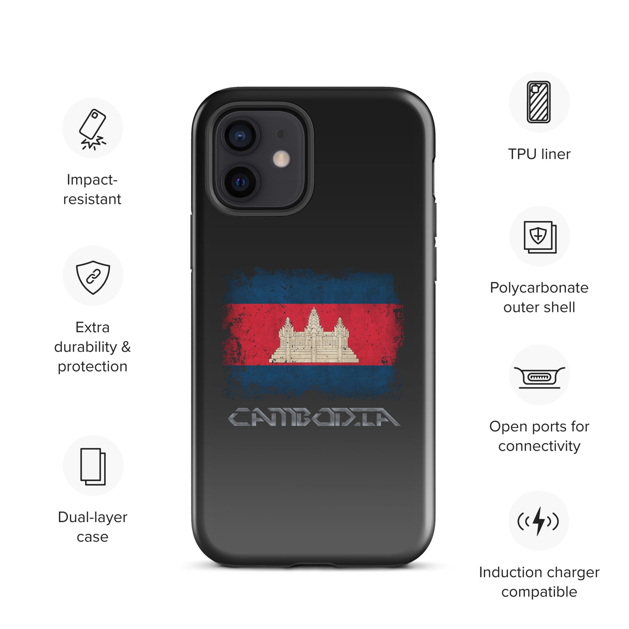 Infinite Variations - International Series - Cambodia Distressed - Tough Case for iPhone®