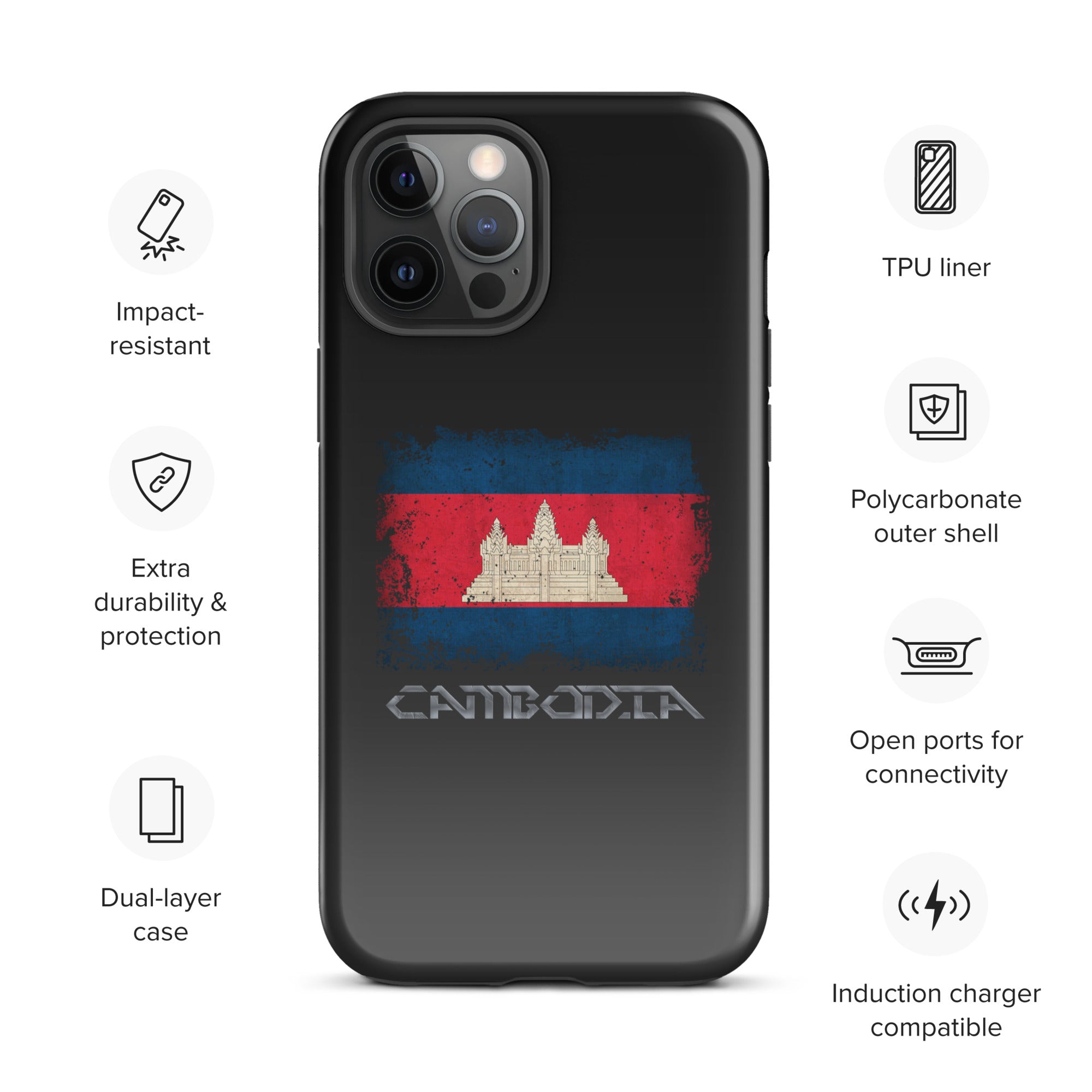 Infinite Variations - International Series - Cambodia Distressed - Tough Case for iPhone®