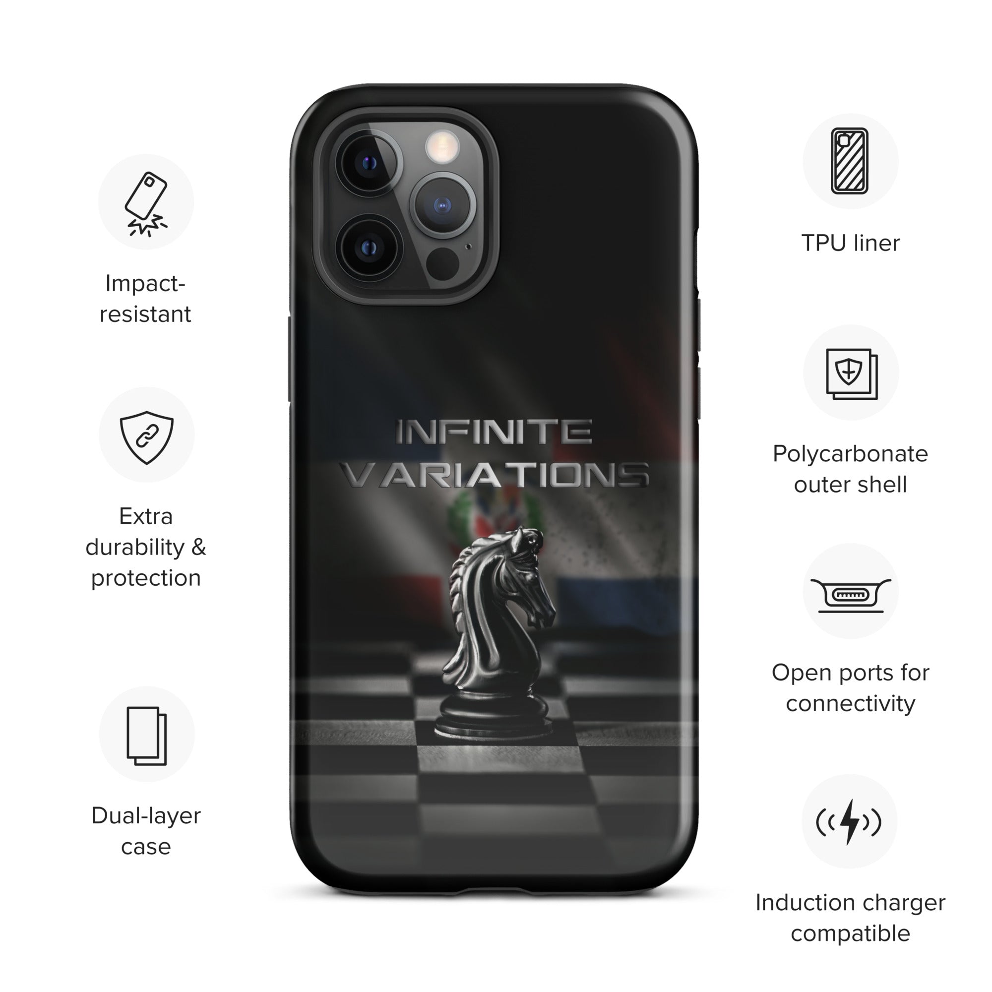 Infinite Variations - Classy Dominican Flag - Tough Case for iPhone®
