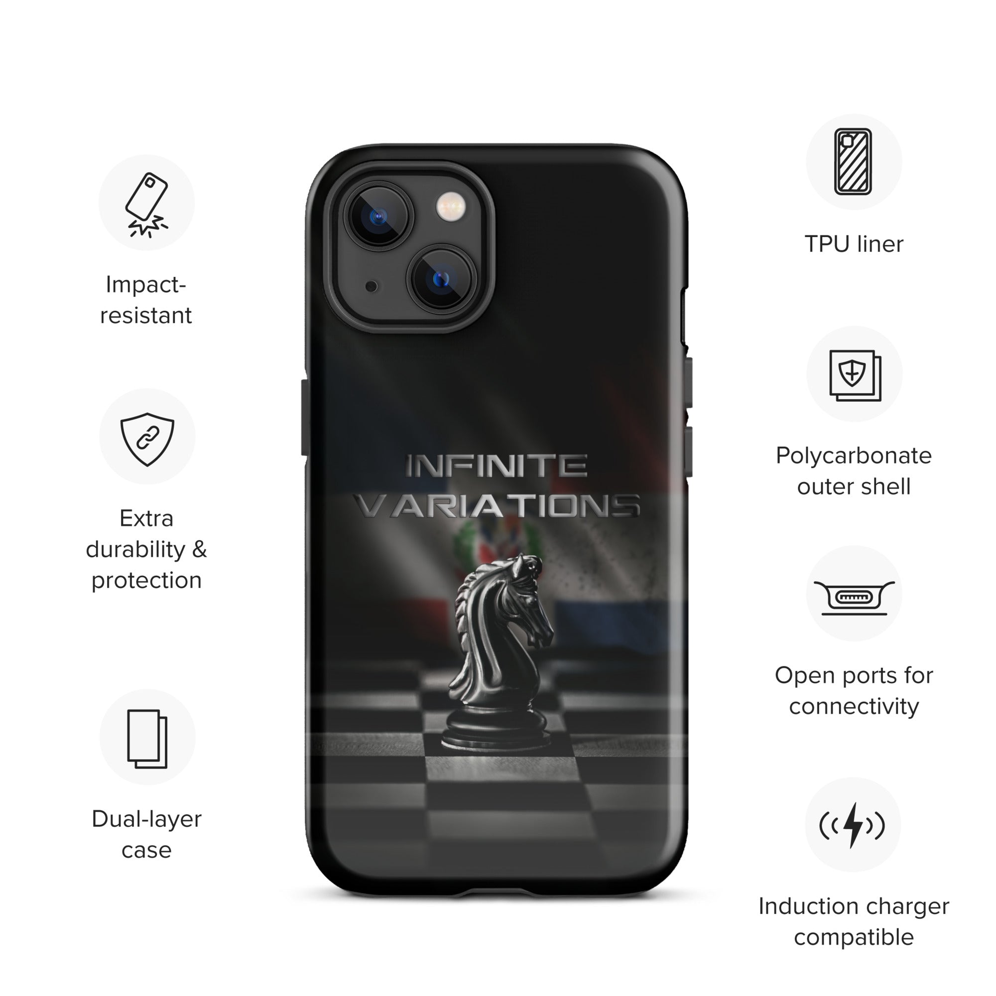 Infinite Variations - Classy Dominican Flag - Tough Case for iPhone®