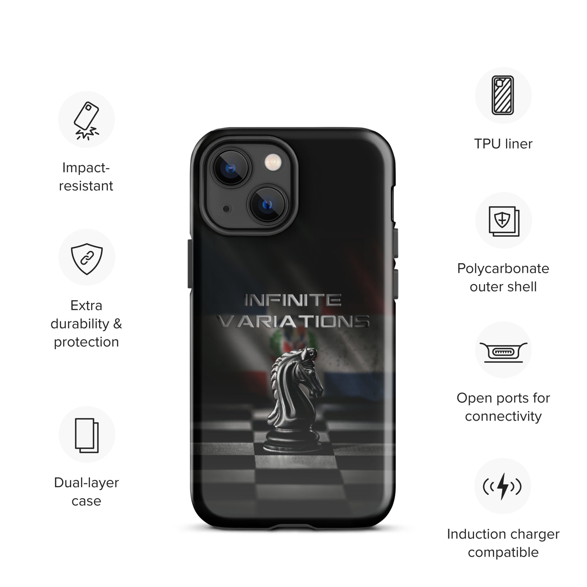 Infinite Variations - Classy Dominican Flag - Tough Case for iPhone®