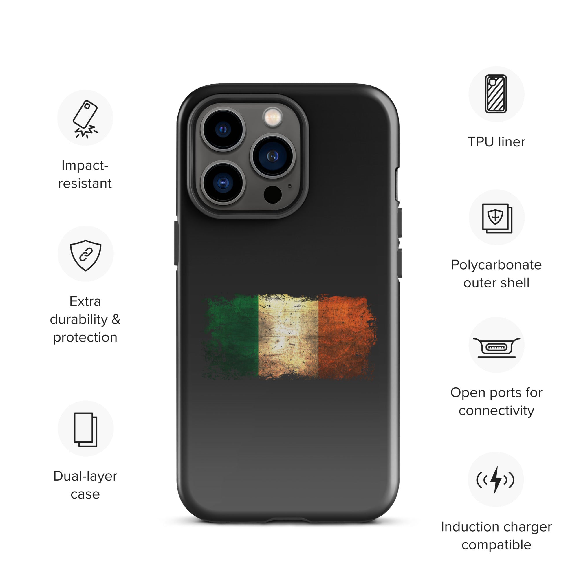 Infinite Variations - Ireland Distressed - Tough Case for iPhone®