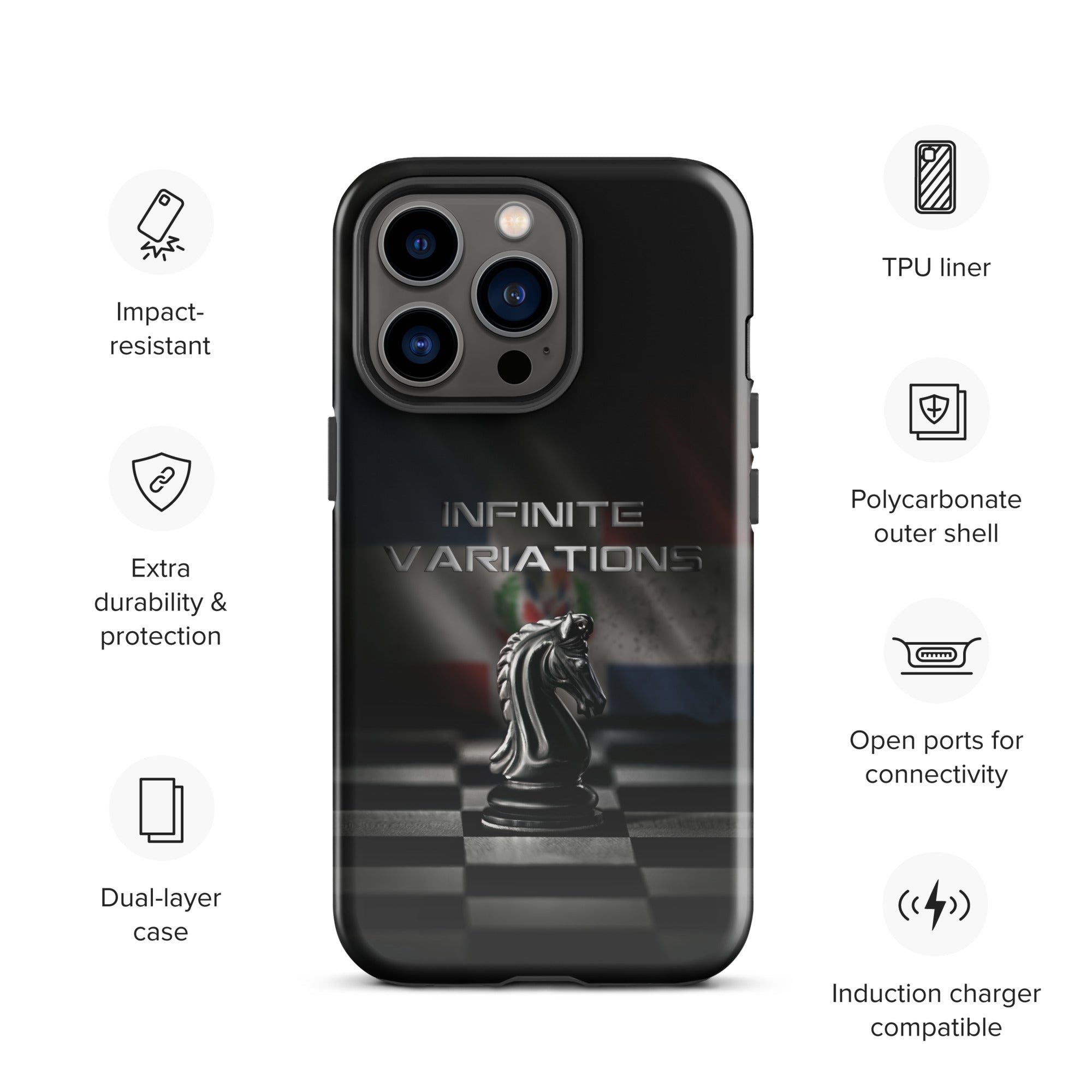 Infinite Variations - Classy Dominican Flag - Tough Case for iPhone®