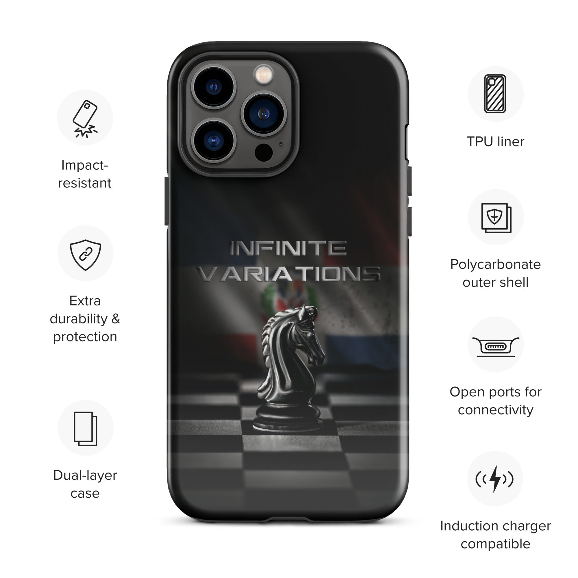 Infinite Variations - Classy Dominican Flag - Tough Case for iPhone®