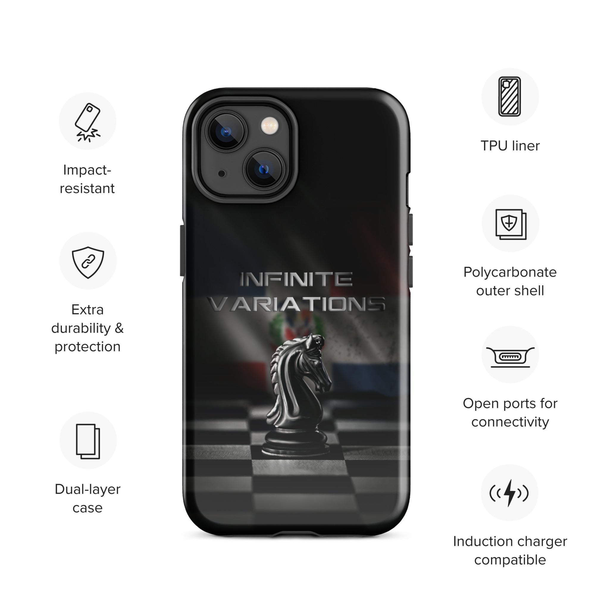 Infinite Variations - Classy Dominican Flag - Tough Case for iPhone®