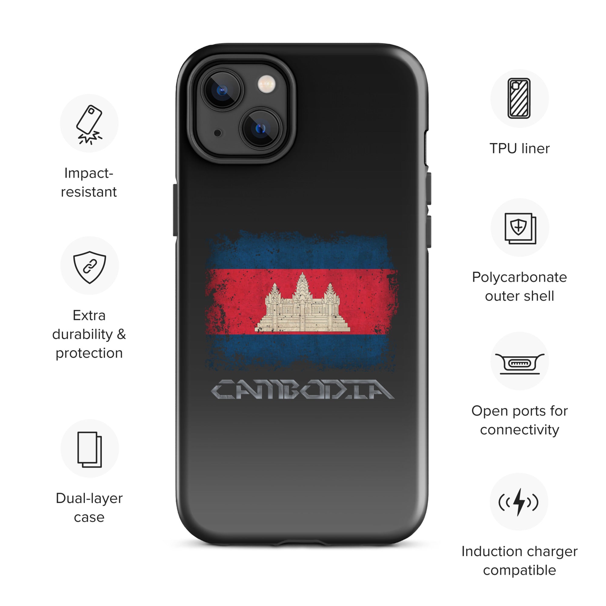 Infinite Variations - International Series - Cambodia Distressed - Tough Case for iPhone®