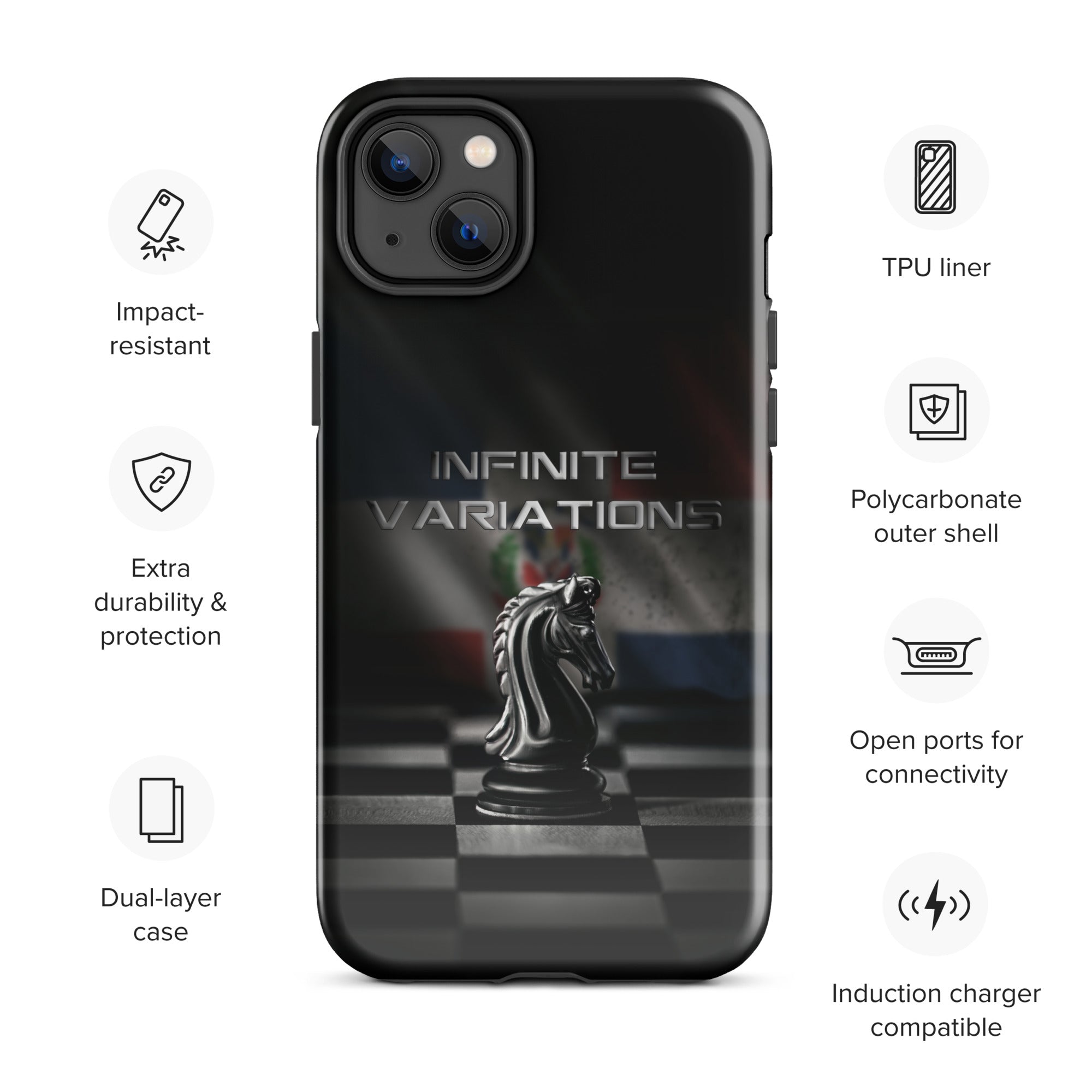 Infinite Variations - Classy Dominican Flag - Tough Case for iPhone®