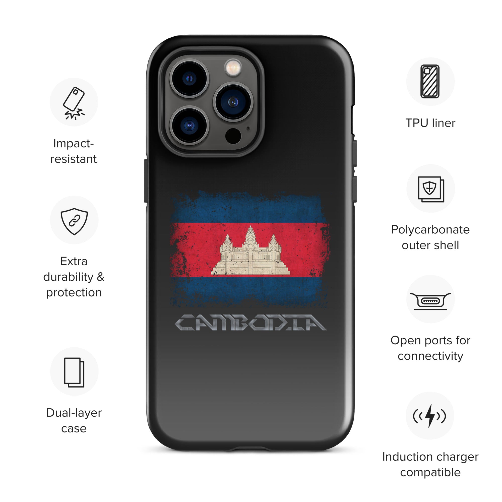 Infinite Variations - International Series - Cambodia Distressed - Tough Case for iPhone®