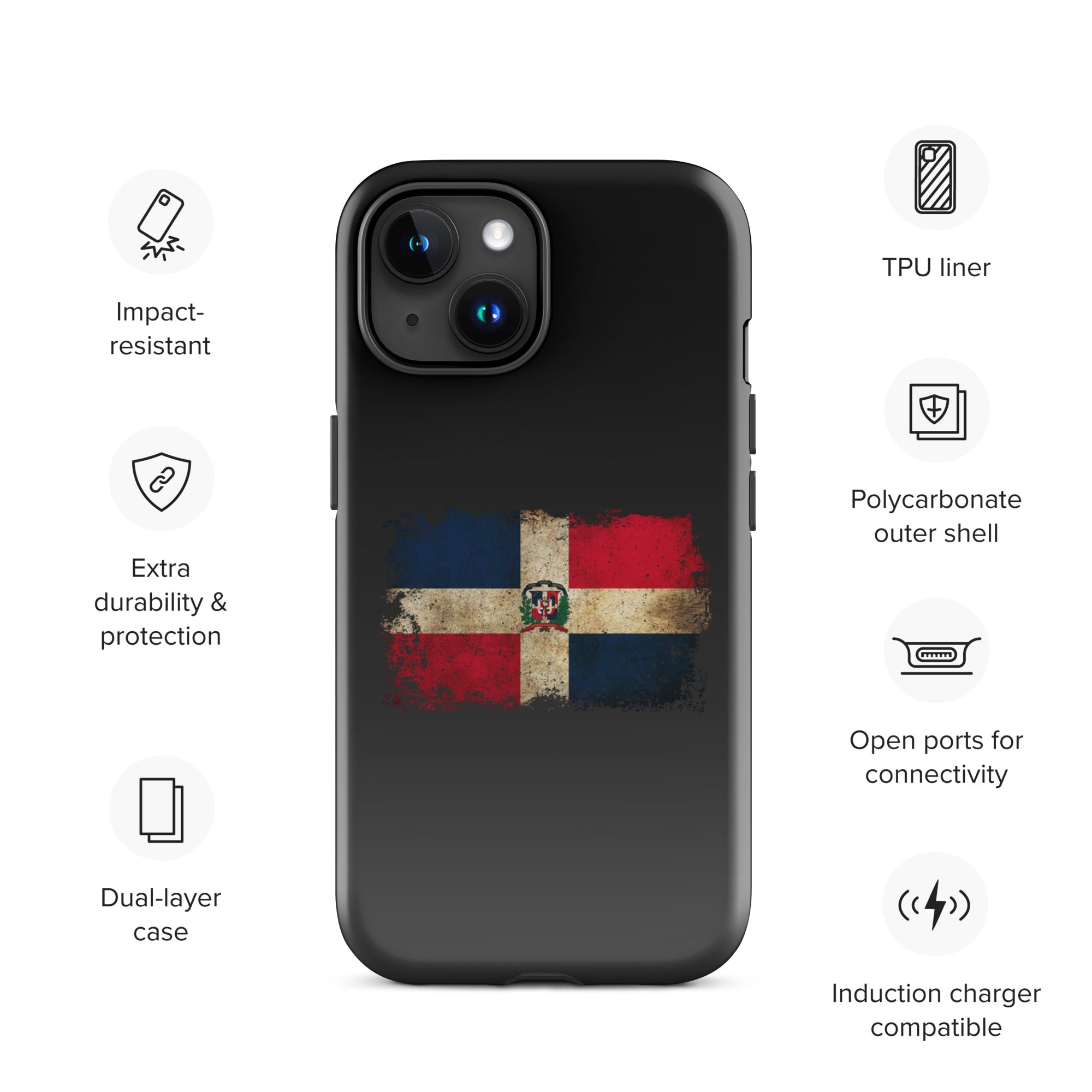 Infinite Variations - Dominican Republic Distressed - Tough Case for iPhone®
