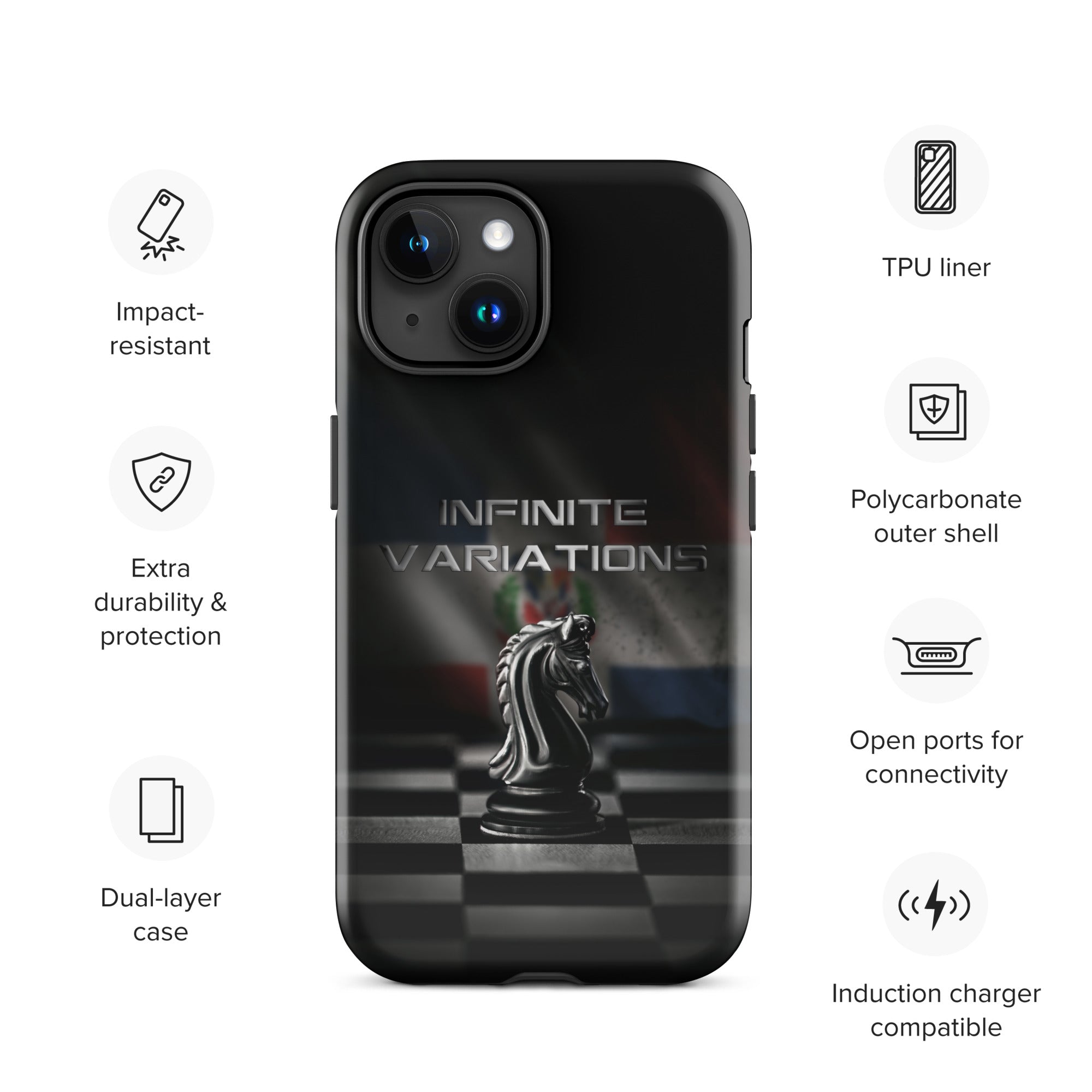 Infinite Variations - Classy Dominican Flag - Tough Case for iPhone®