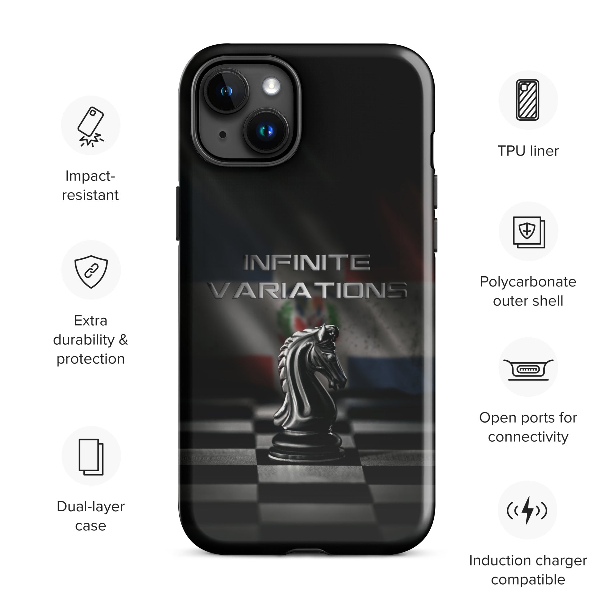 Infinite Variations - Classy Dominican Flag - Tough Case for iPhone®