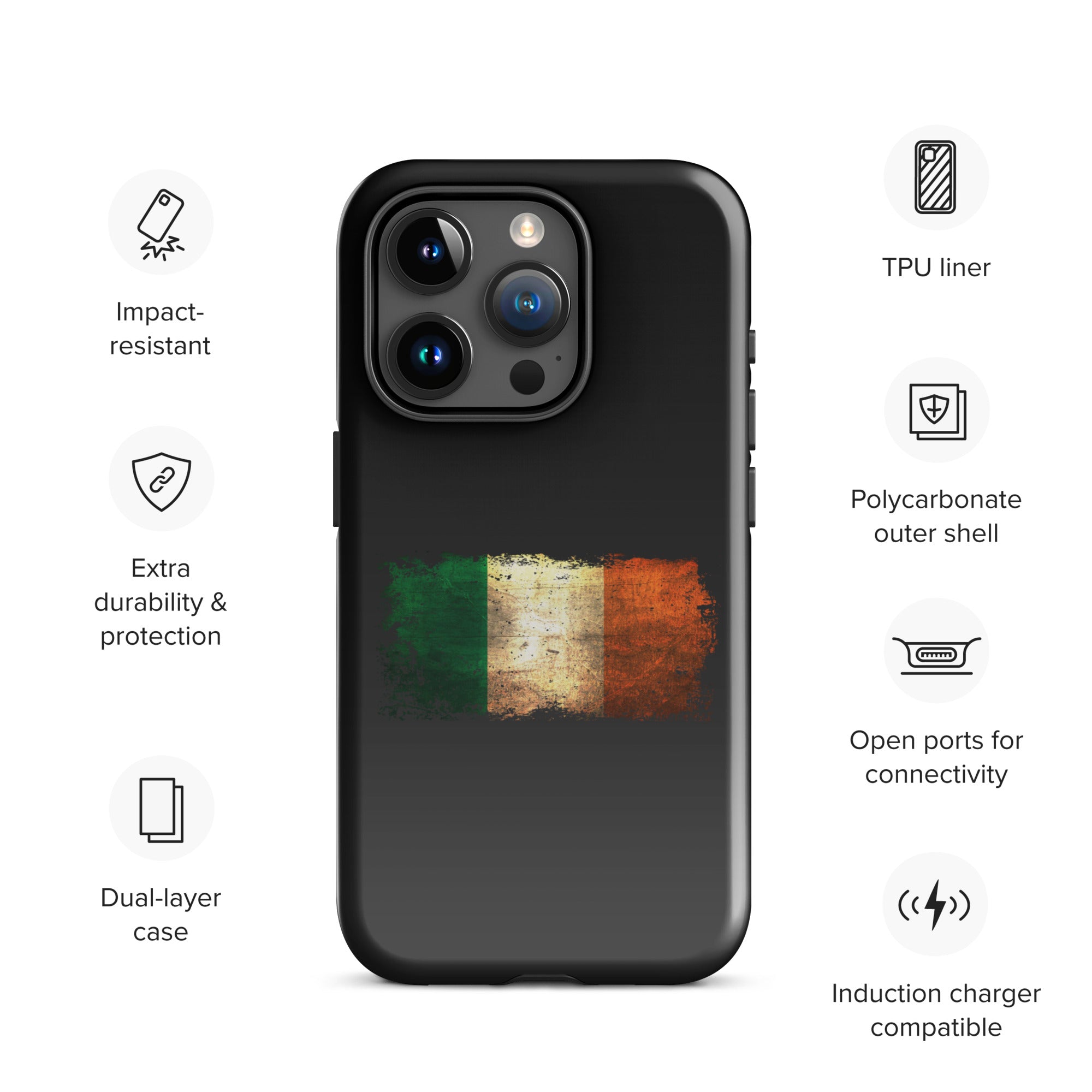 Infinite Variations - Ireland Distressed - Tough Case for iPhone®
