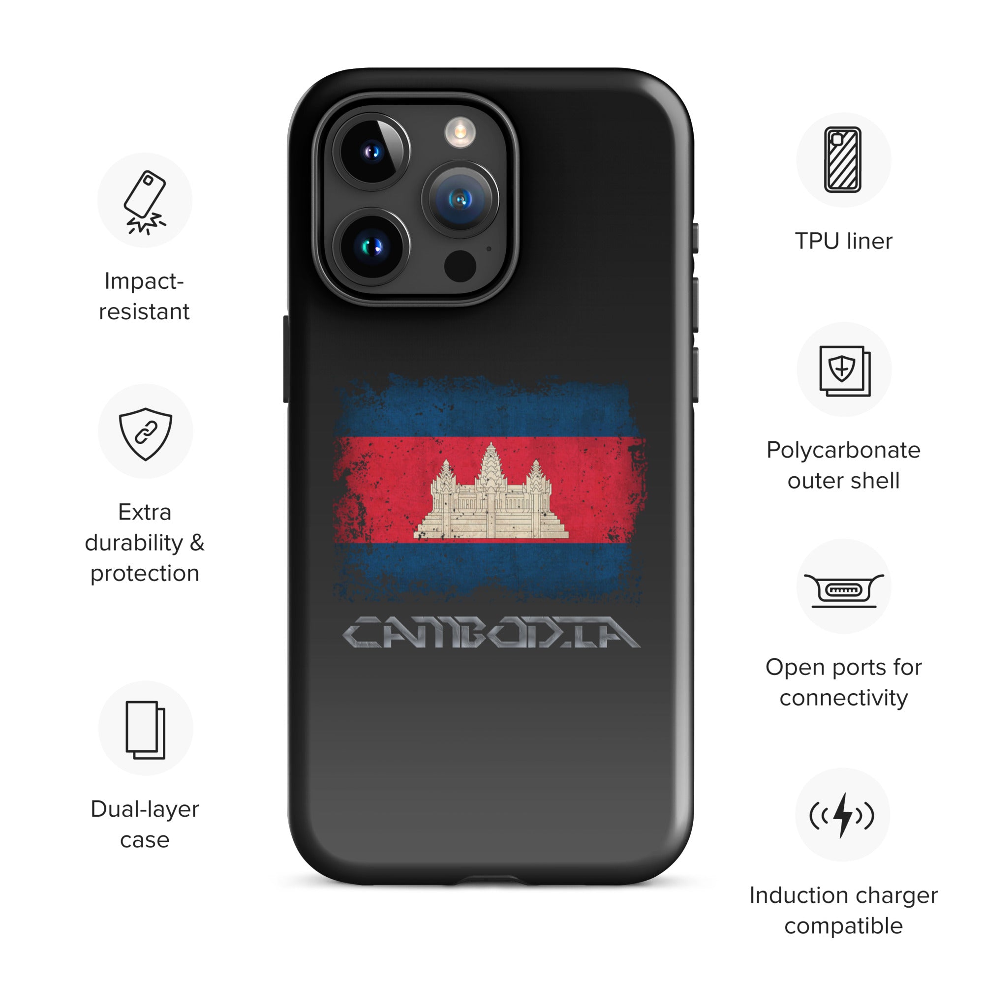 Infinite Variations - International Series - Cambodia Distressed - Tough Case for iPhone®