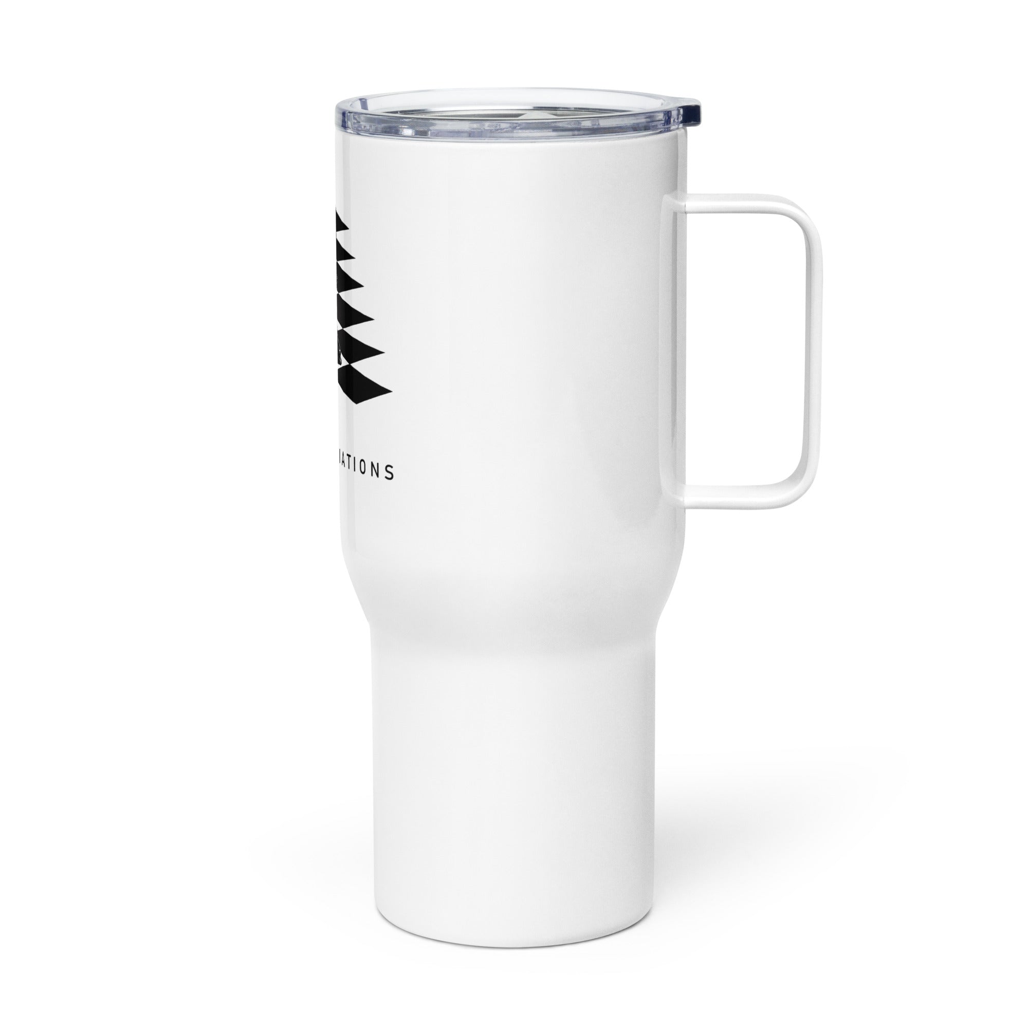 Bishop Pair on White - Travel mug with a handle