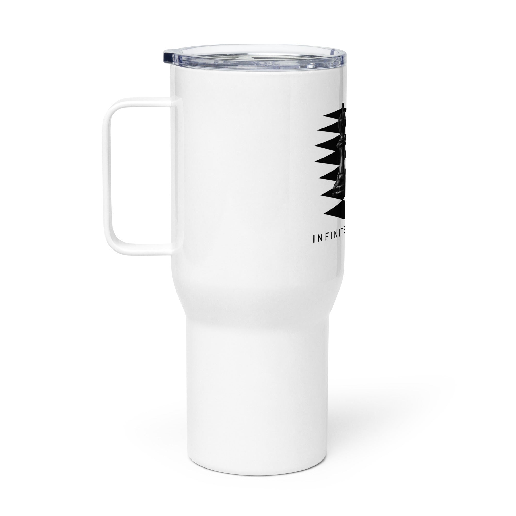 Bishop Pair on White - Travel mug with a handle