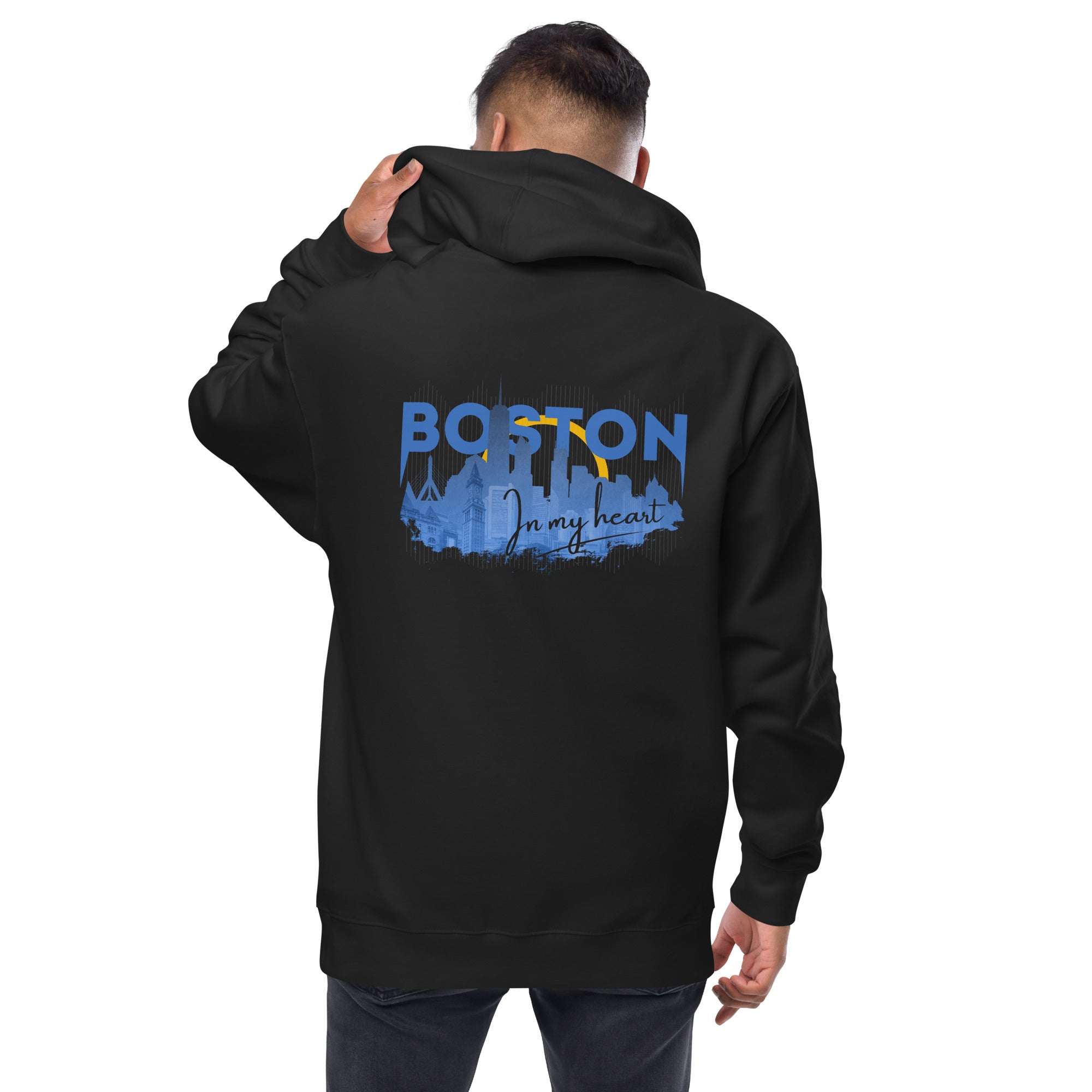 Boston Design - Unisex fleece zip up hoodie