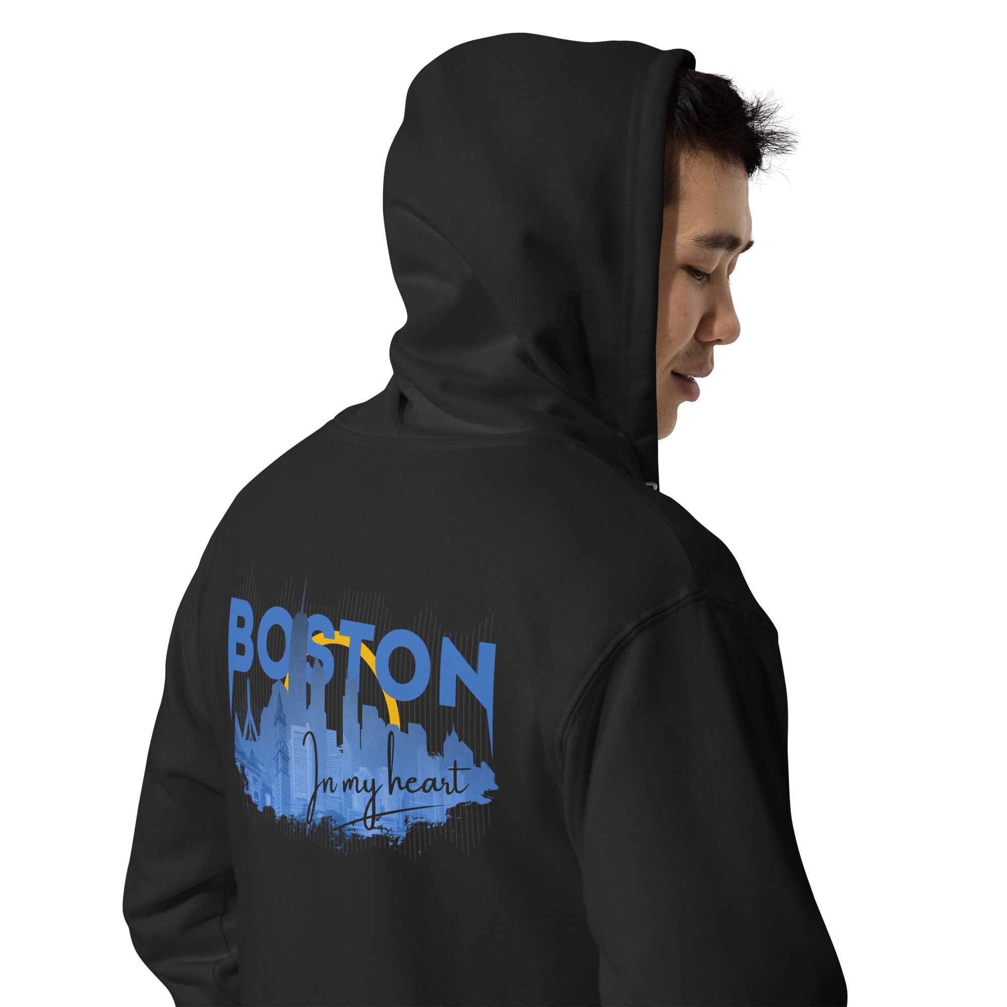 Boston Design - Unisex fleece zip up hoodie