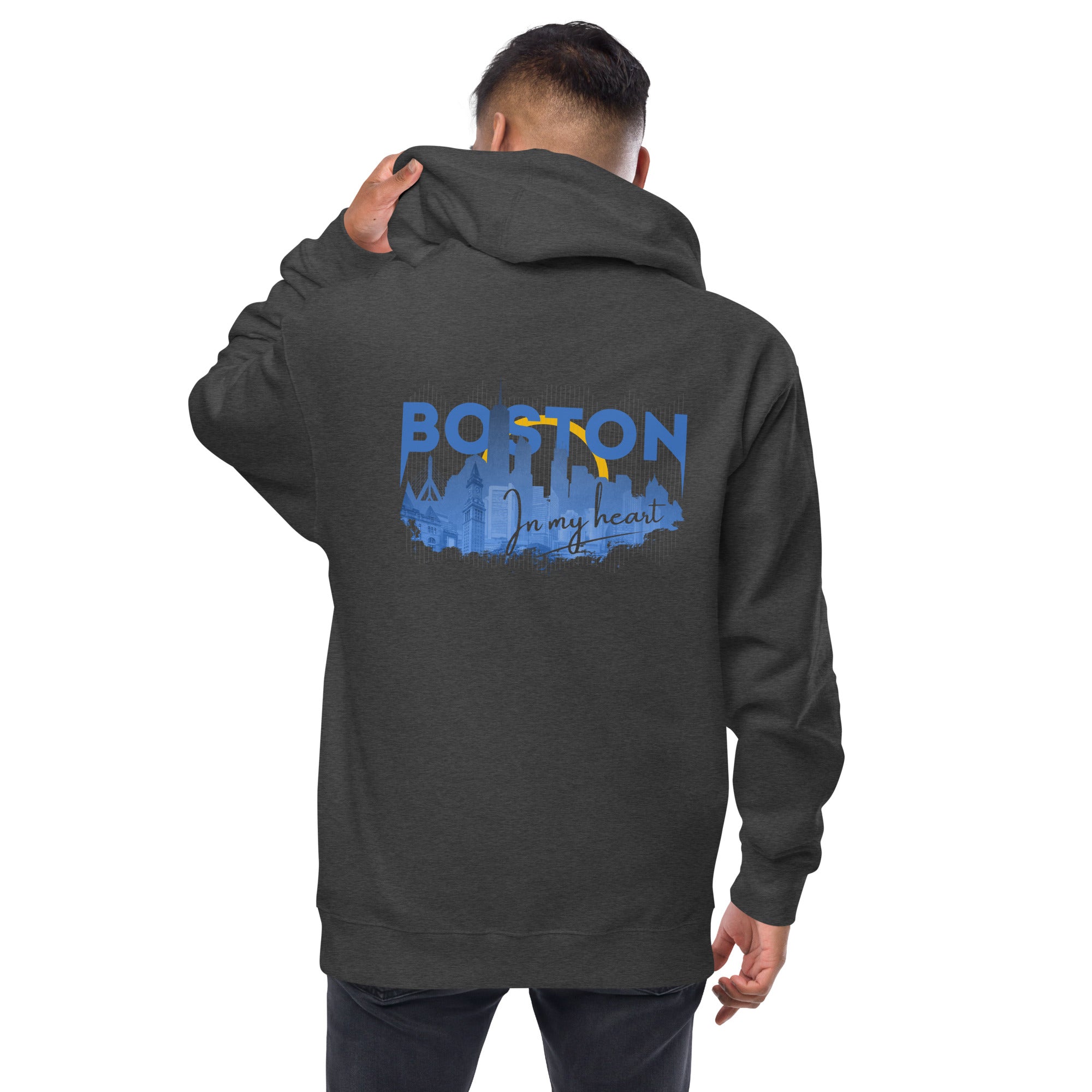 Boston Design - Unisex fleece zip up hoodie