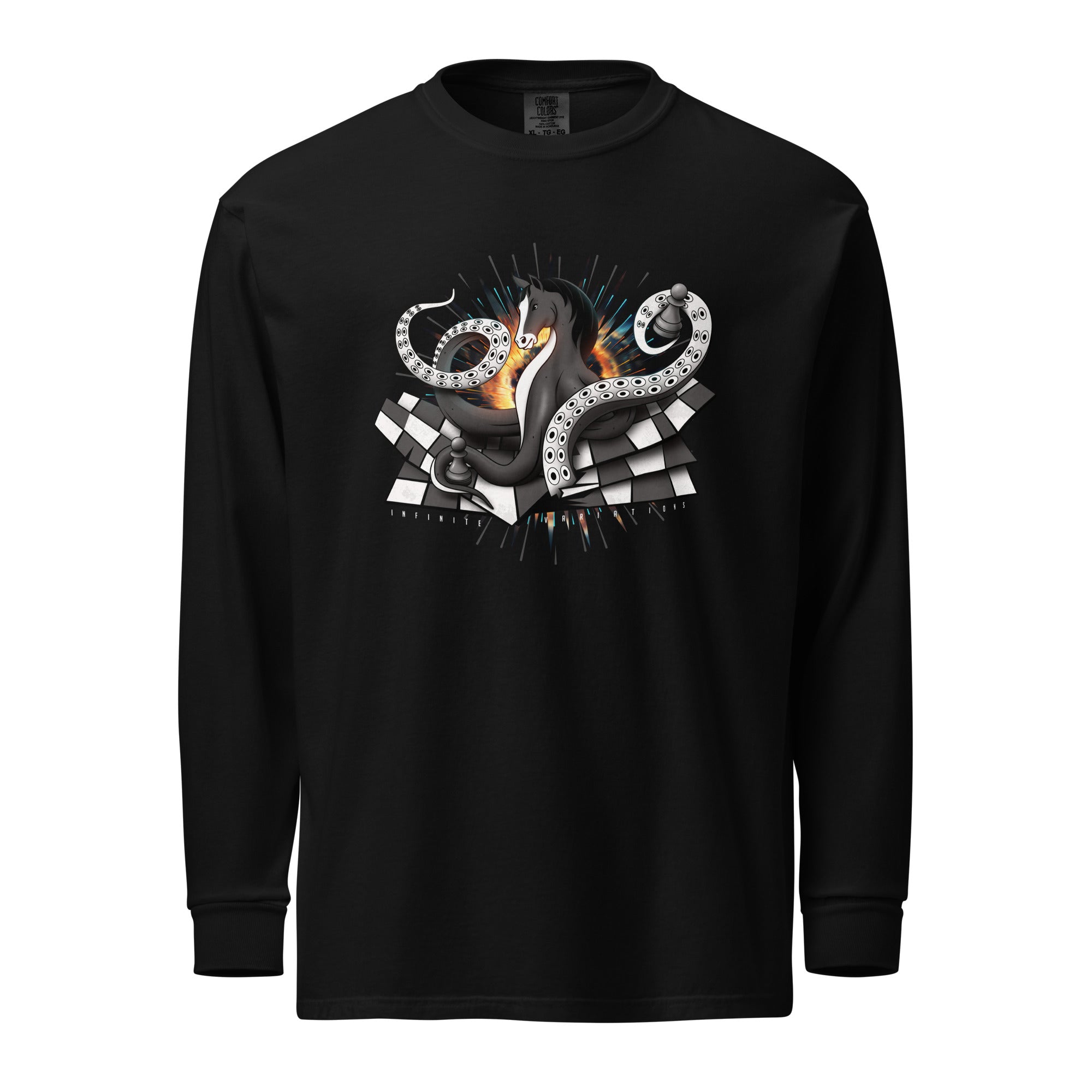 Garment-dyed heavyweight long-sleeve shirt
