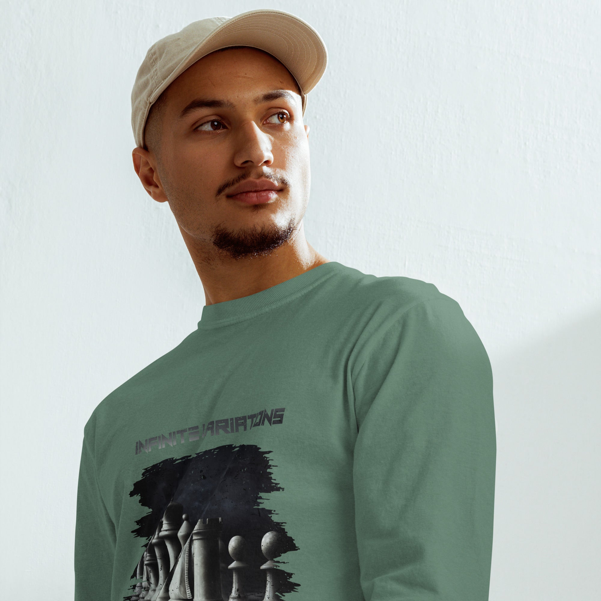 Classical Design - Garment-dyed heavyweight long-sleeve shirt
