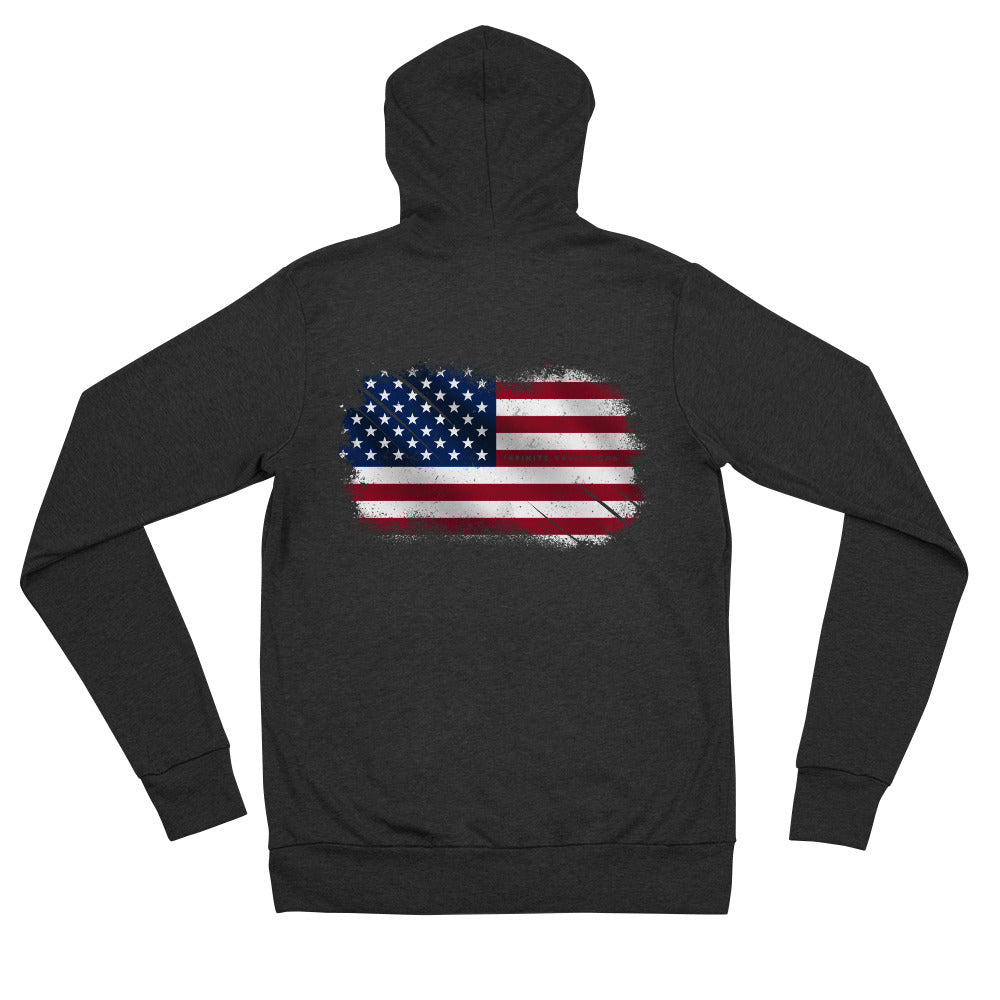 American Flag - Infinite Variations - Lightweight - Unisex zip hoodie