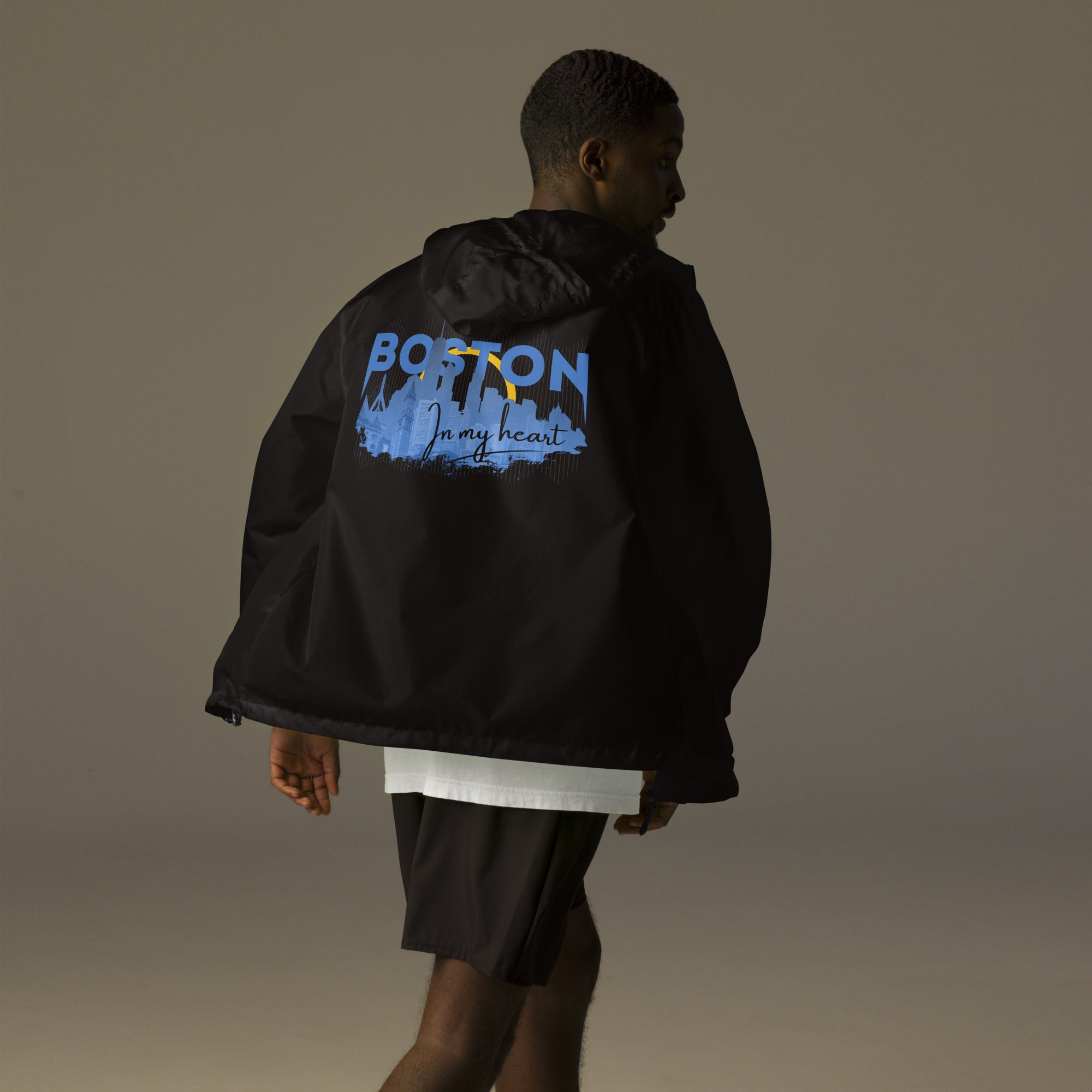 Boston Design - Unisex lightweight zip up windbreaker