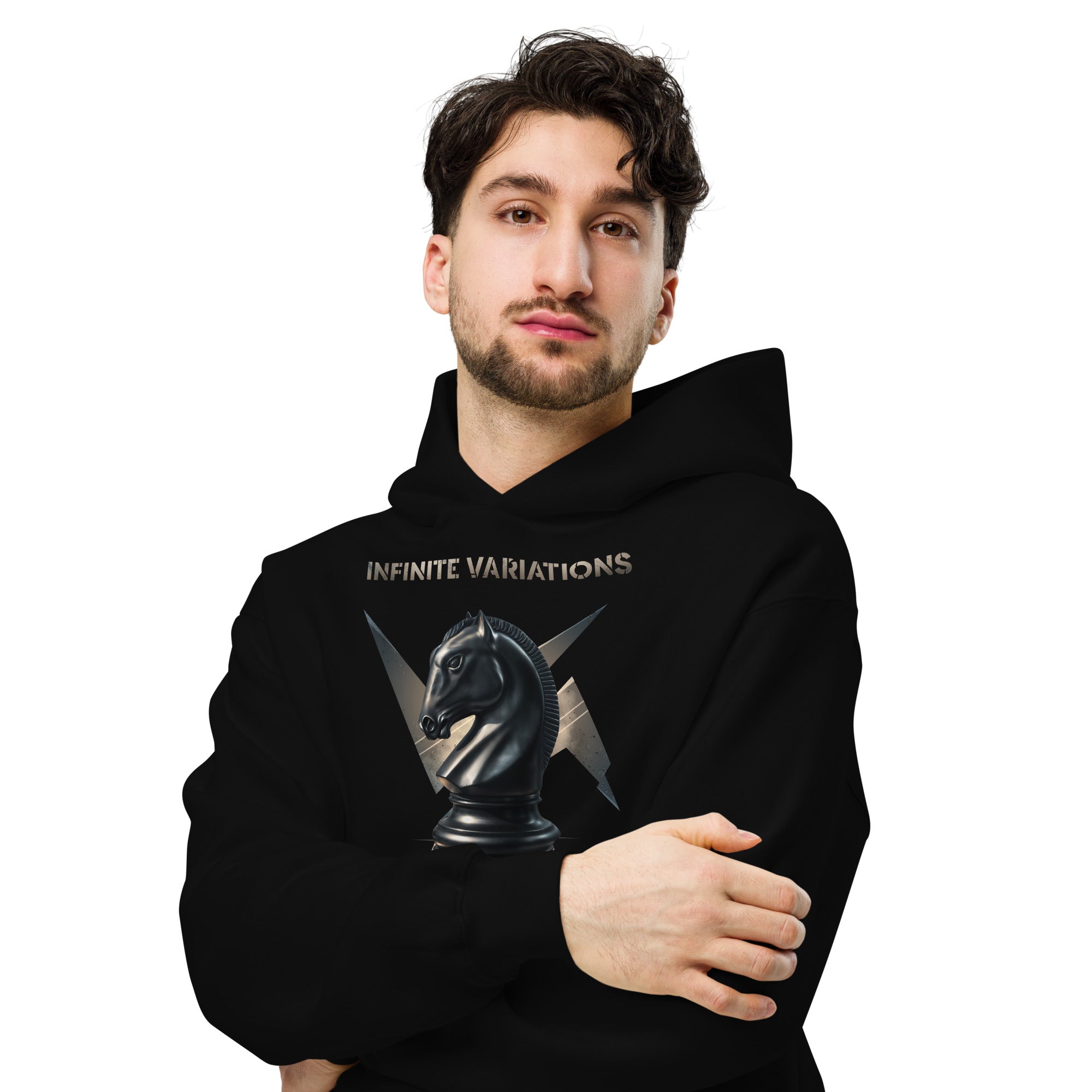 Knight of War - Black - Unisex oversized hoodie