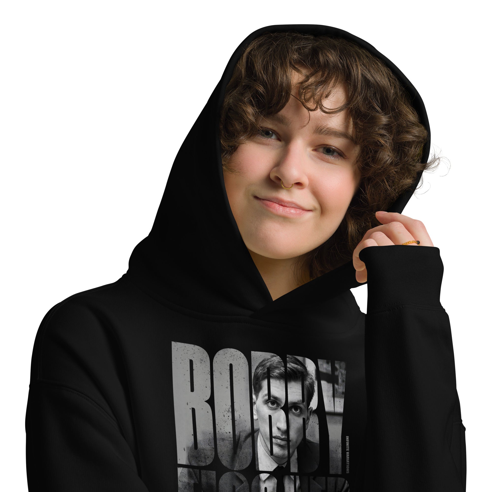 Bobby Fischer Outline - Premium Unisex oversized hoodie