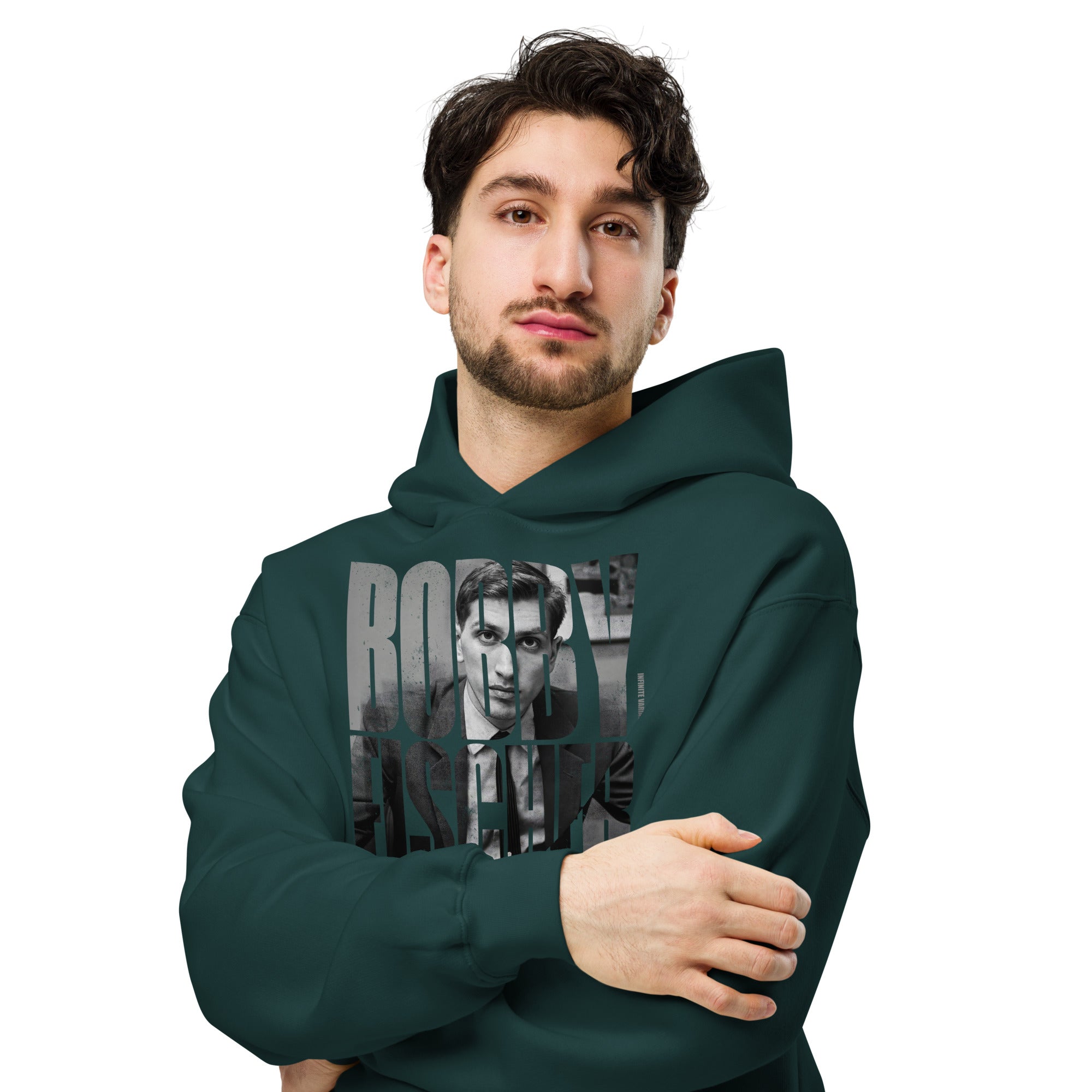 Bobby Fischer Outline - Premium Unisex oversized hoodie