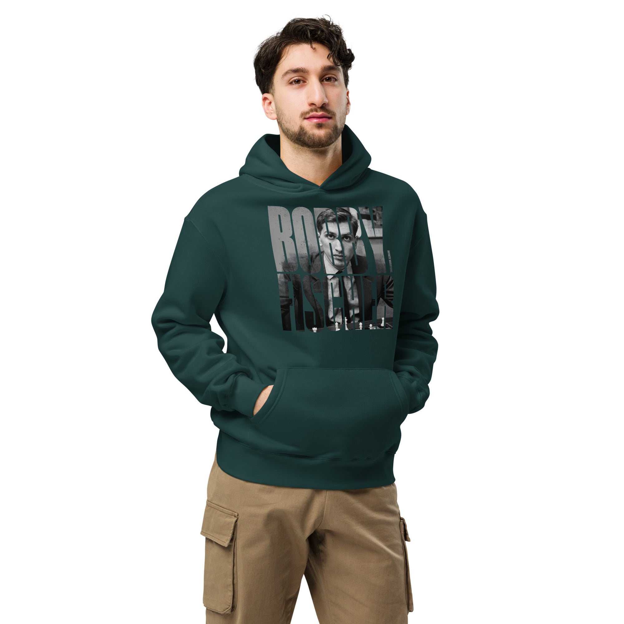 Bobby Fischer Outline - Premium Unisex oversized hoodie