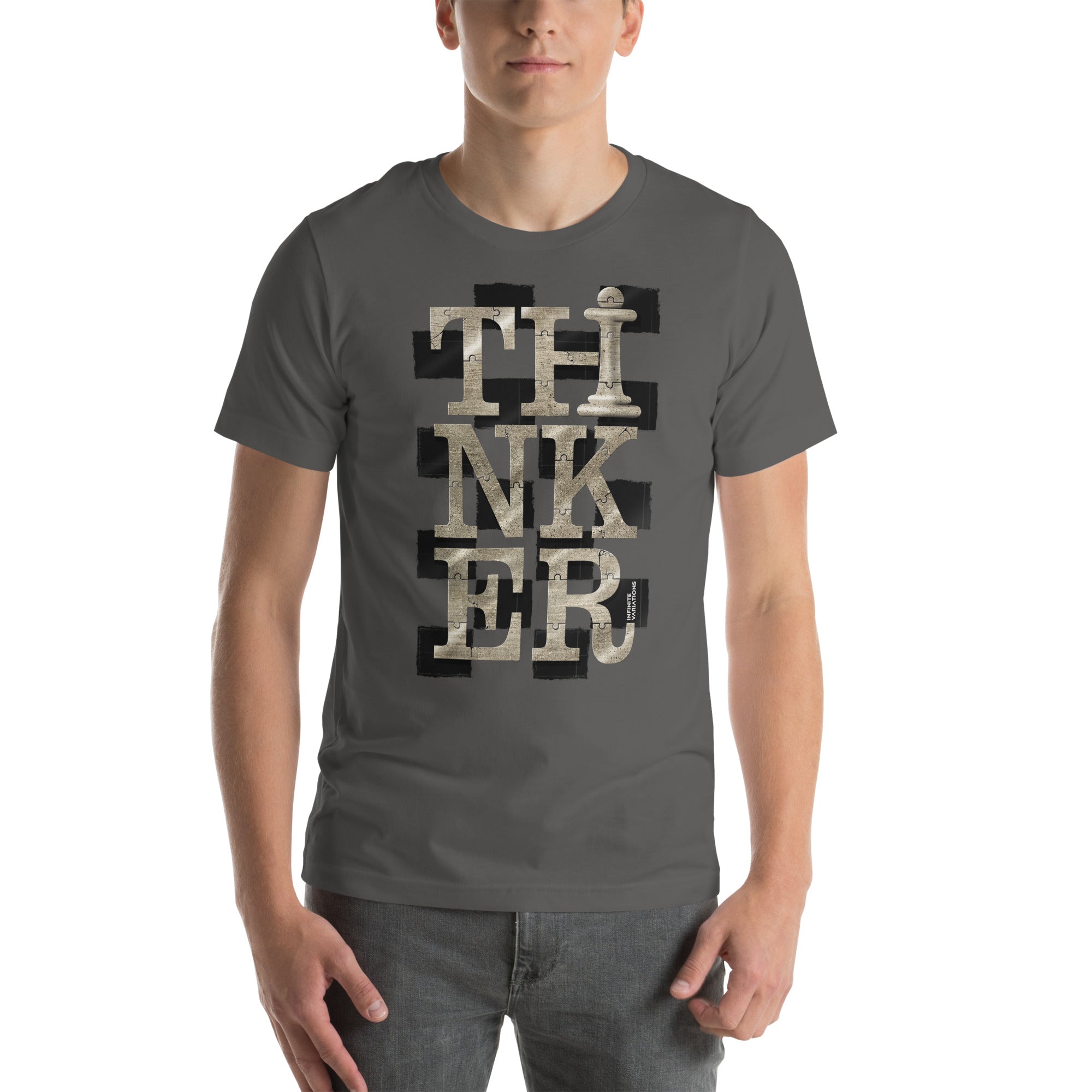 Thinker Chess - Tan - Unisex t-shirt