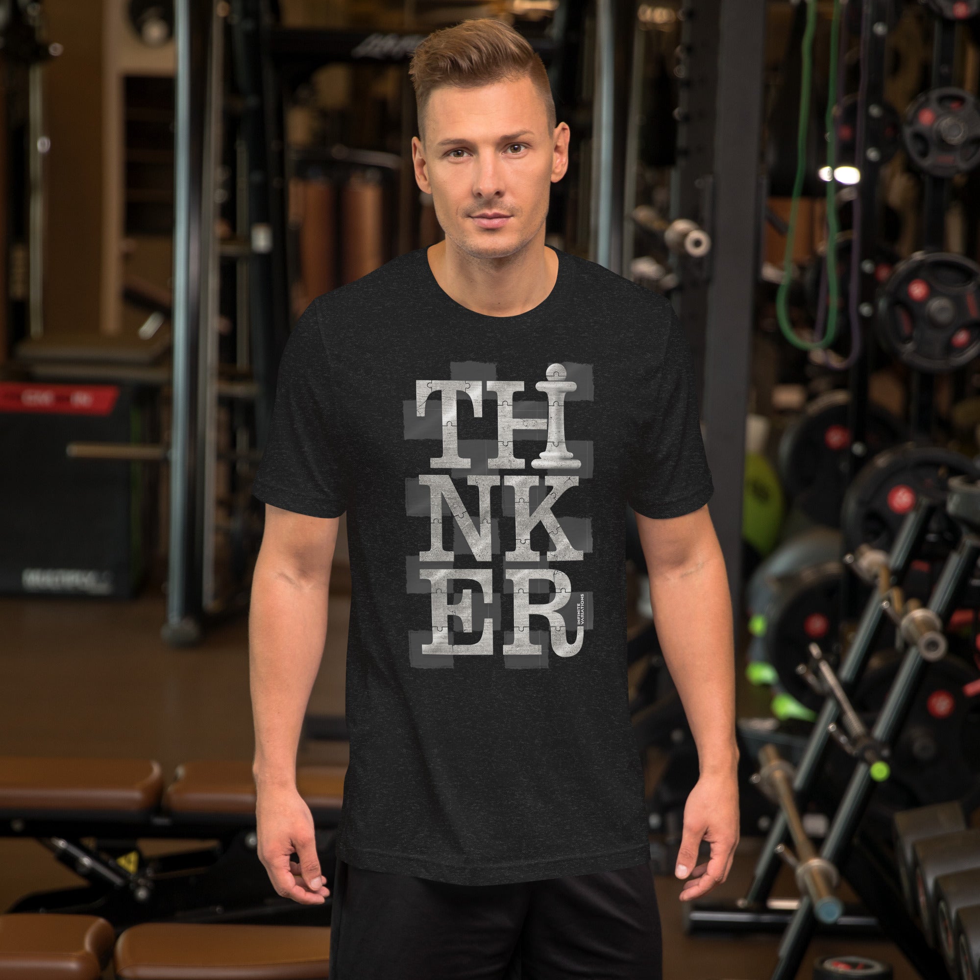 Thinker Chess - Platinum - Unisex t-shirt