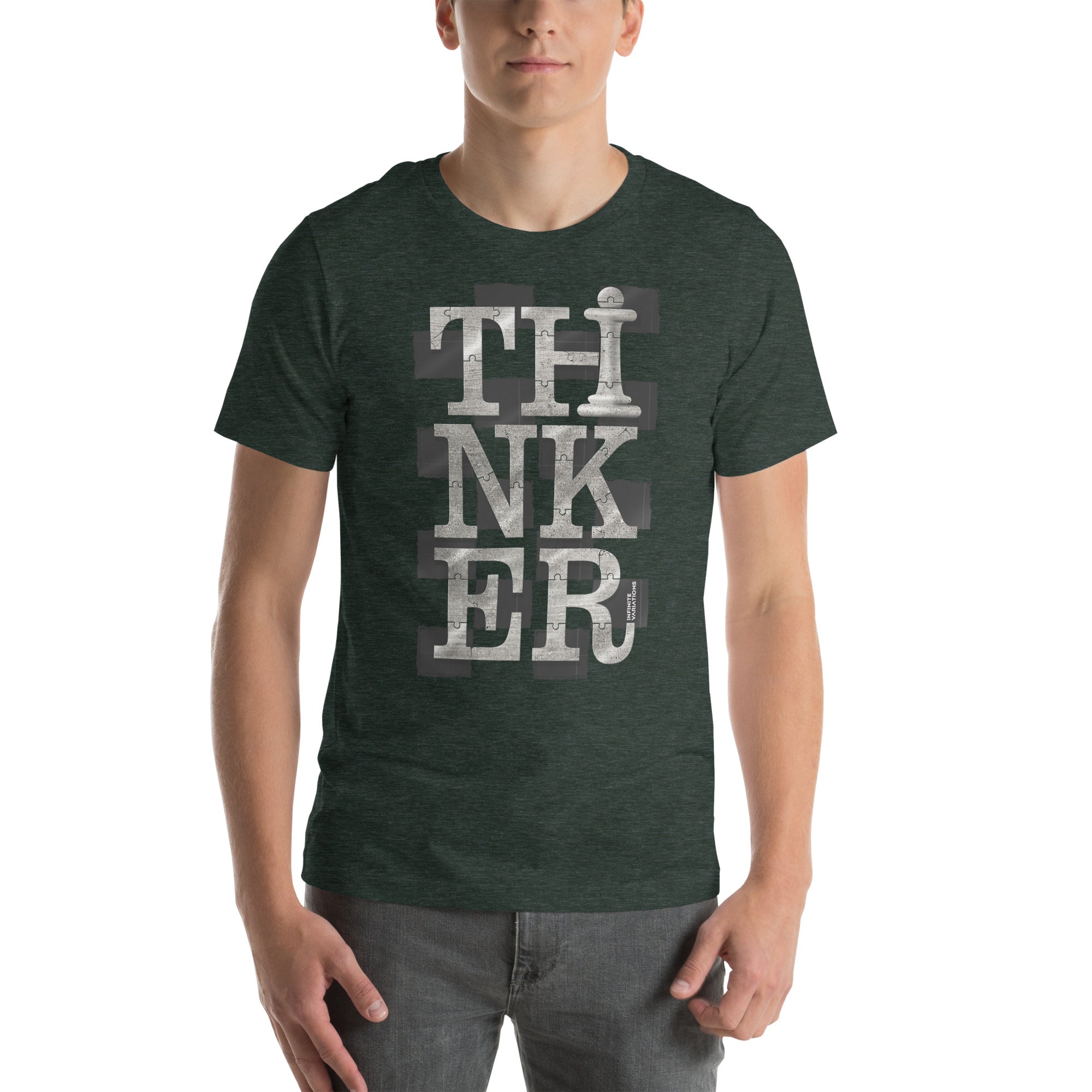 Thinker Chess - Platinum - Unisex t-shirt