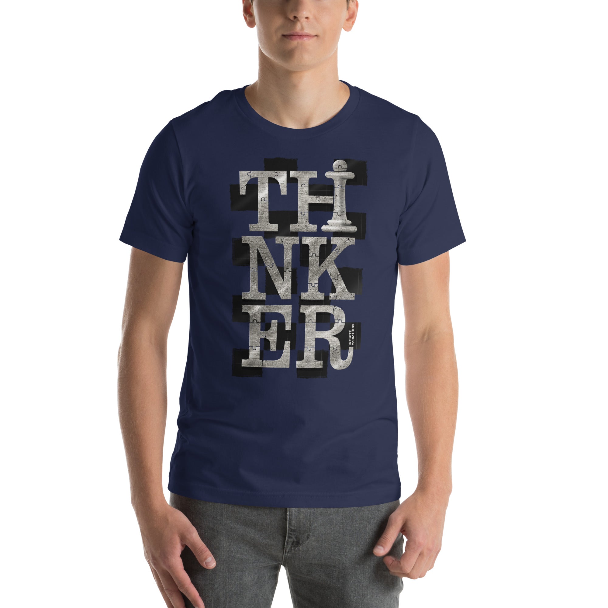 Thinker Chess - Platinum - Unisex t-shirt