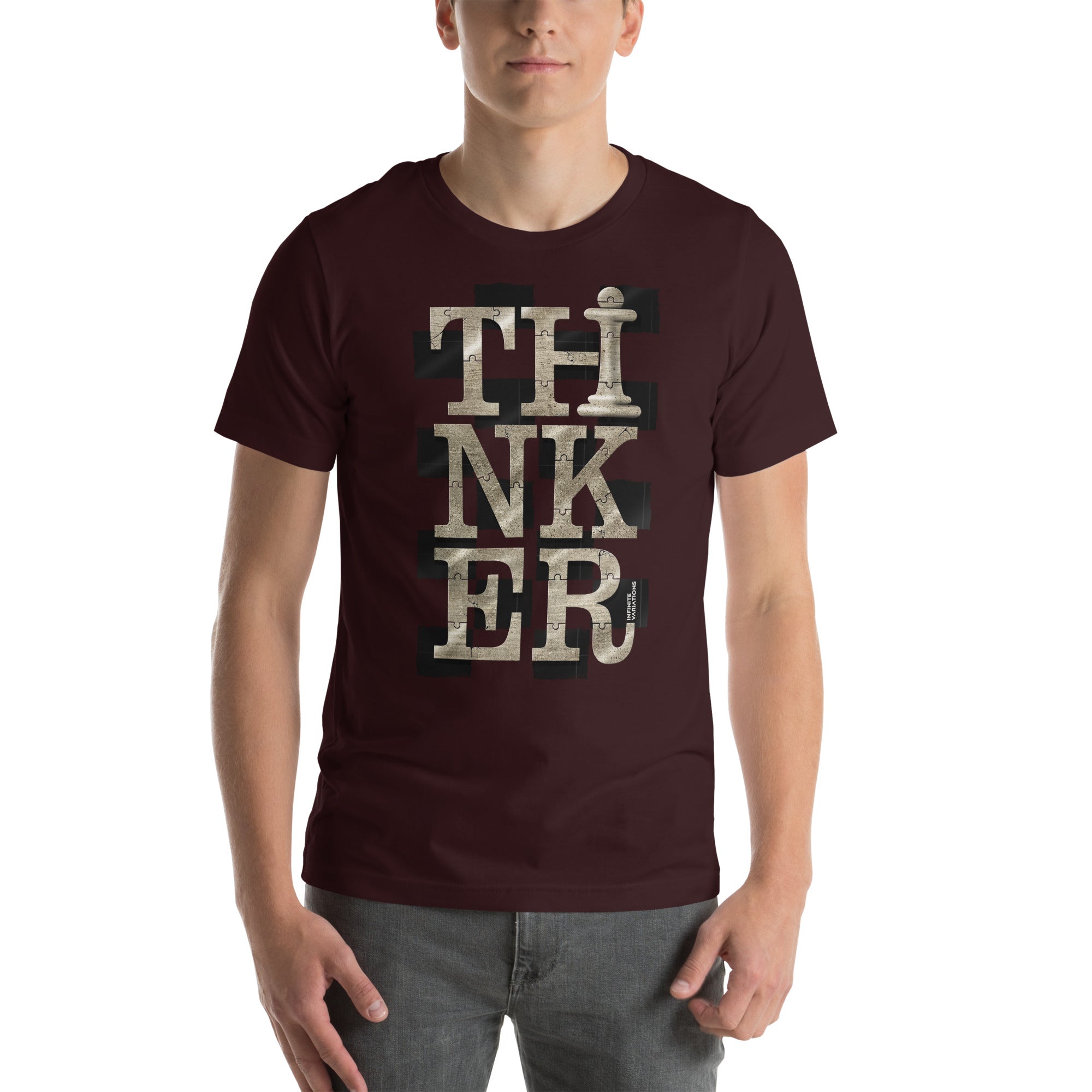 Thinker Chess - Tan - Unisex t-shirt