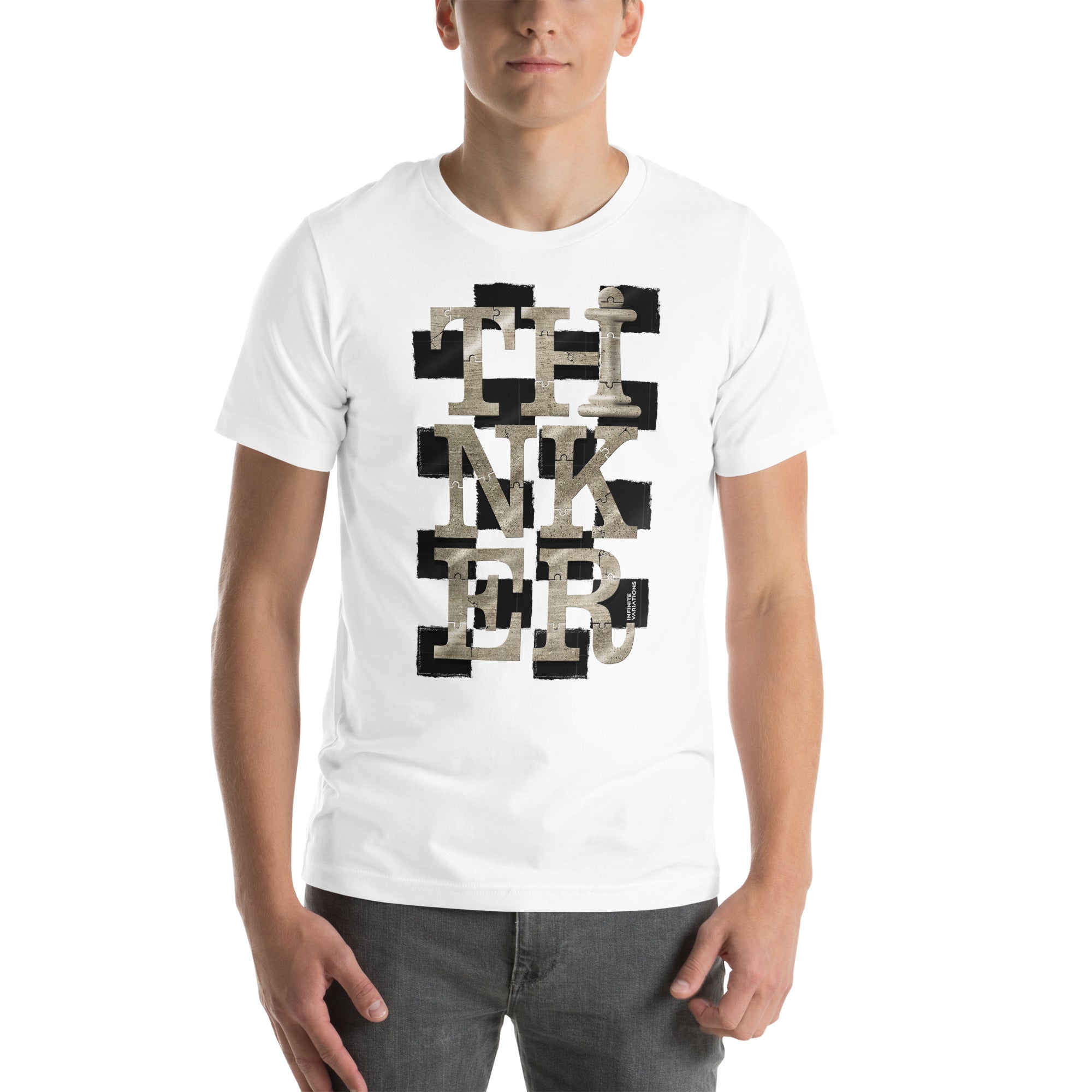 Thinker Chess - Tan - Unisex t-shirt