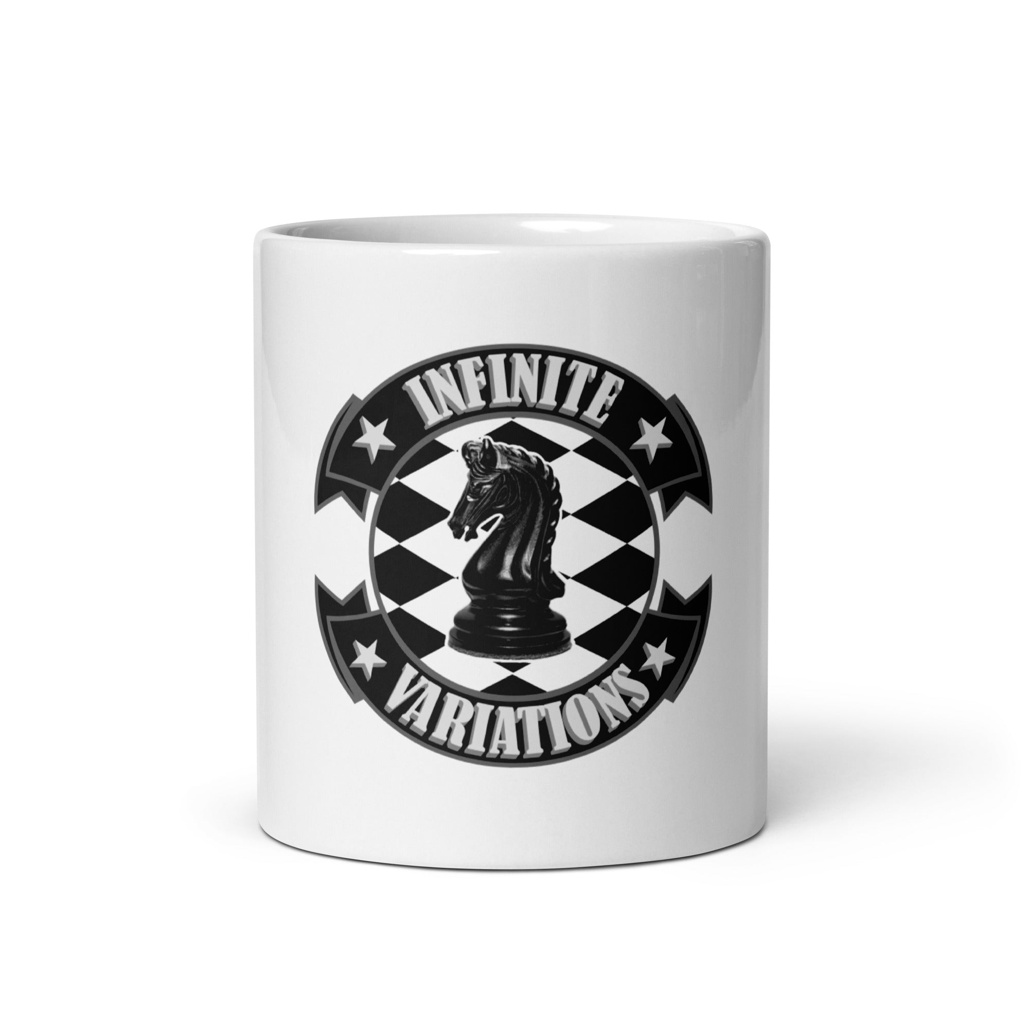 Chess Themed White glossy mug - Infinite Variations