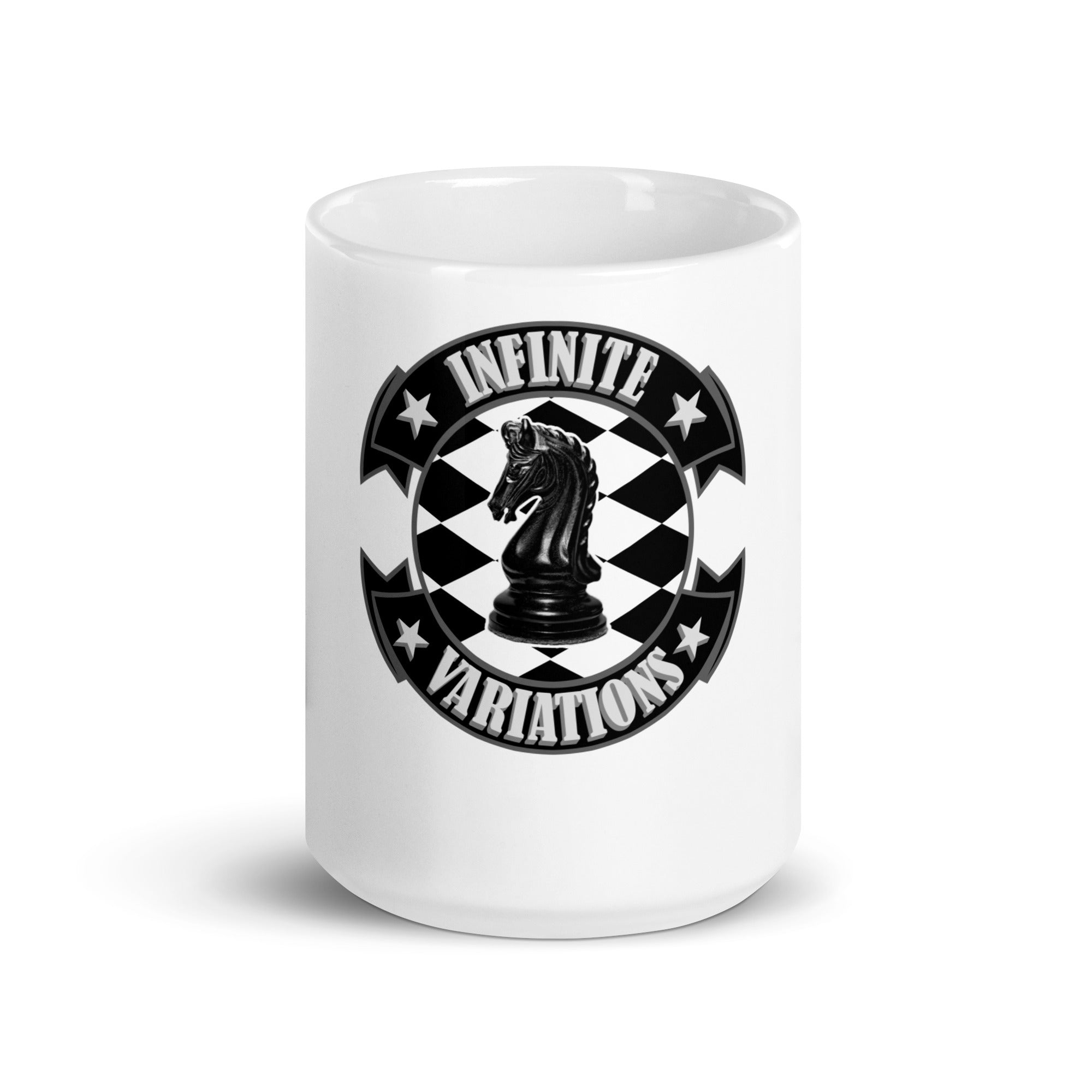Chess Themed White glossy mug - Infinite Variations