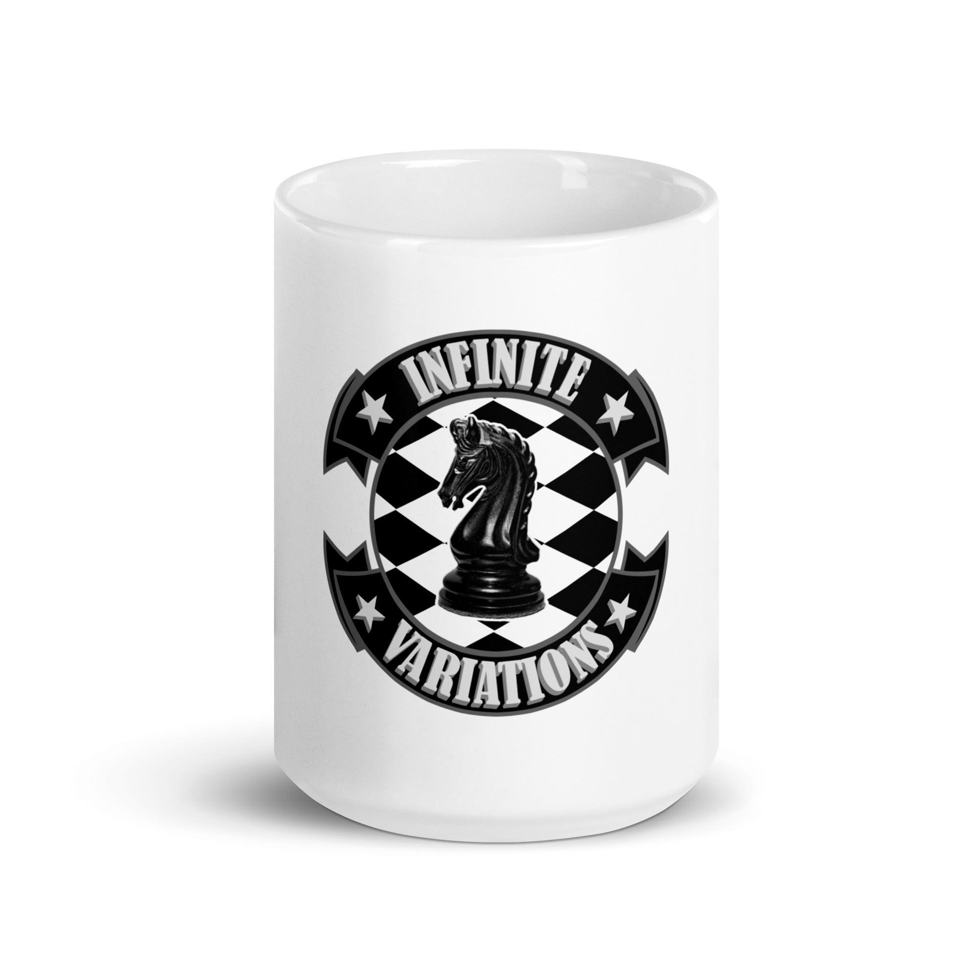 Chess Themed White glossy mug - Infinite Variations