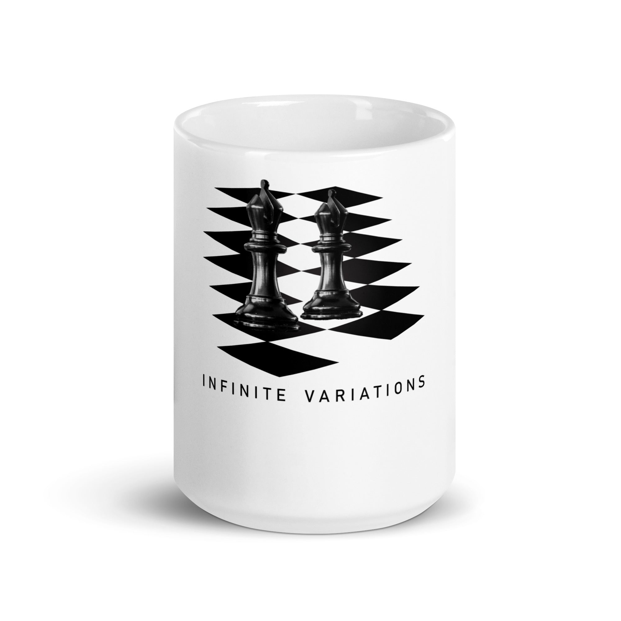 Bishop Pair on White glossy mug