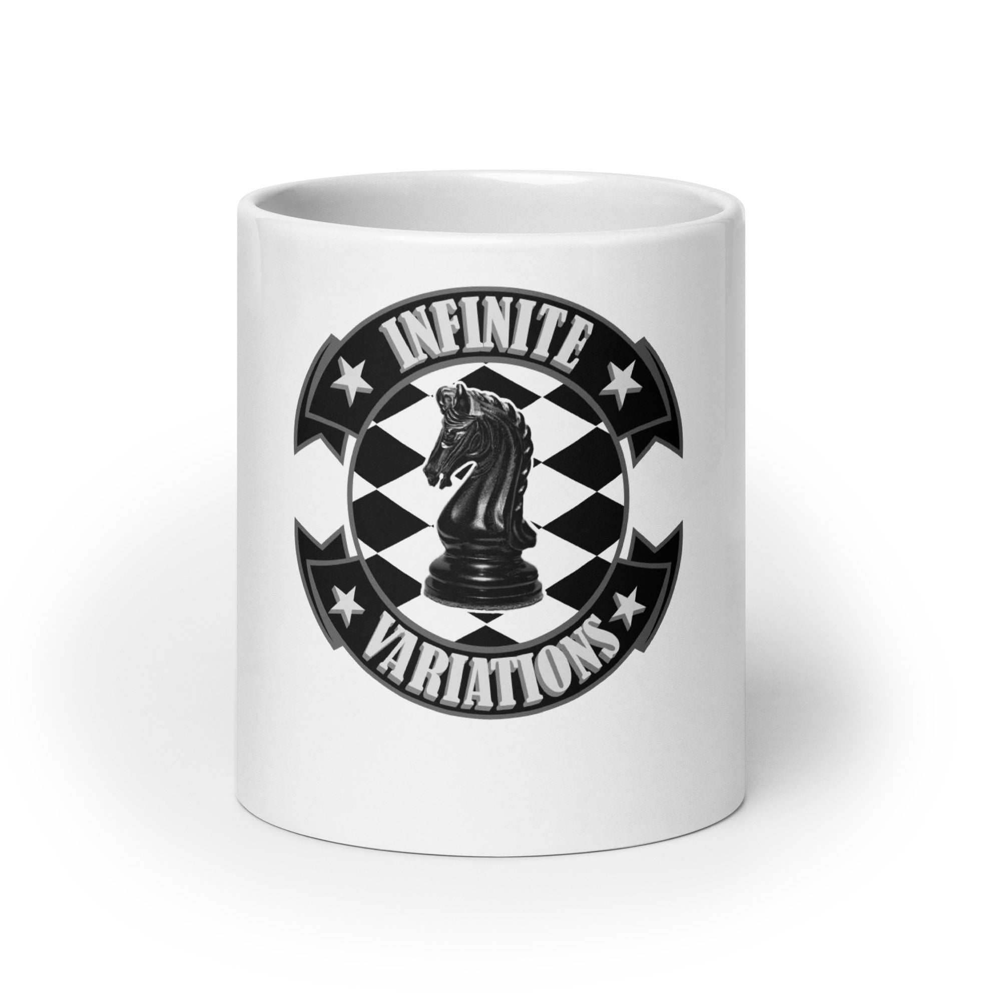 Chess Themed White glossy mug - Infinite Variations