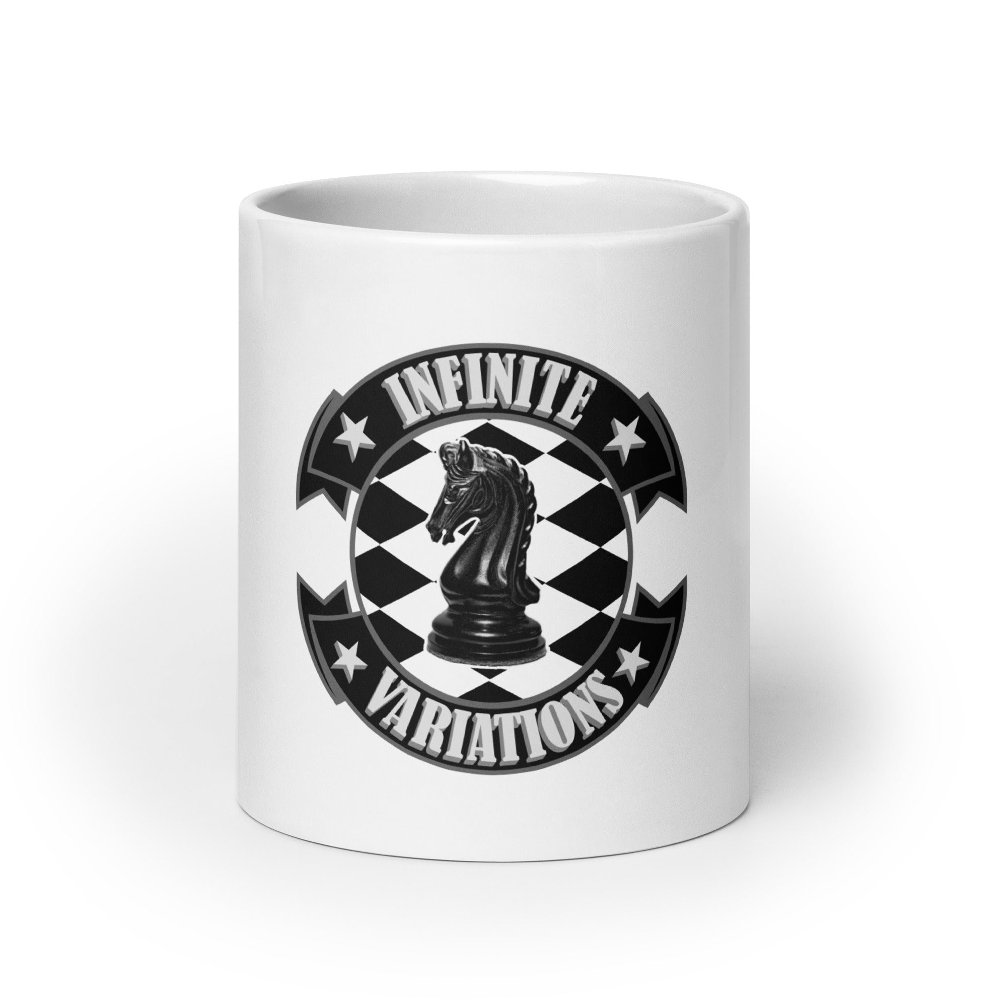Chess Themed White glossy mug - Infinite Variations
