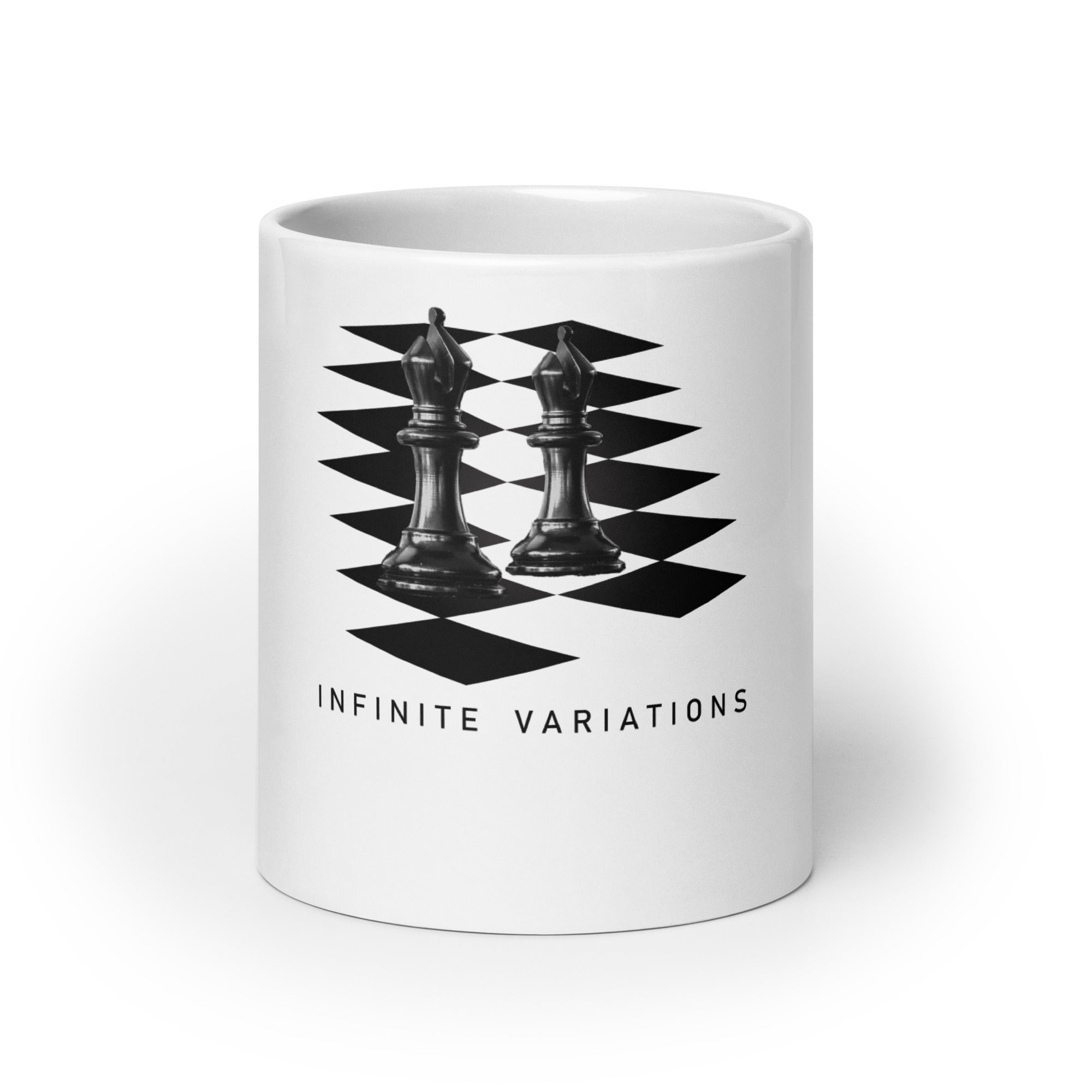 Bishop Pair on White glossy mug