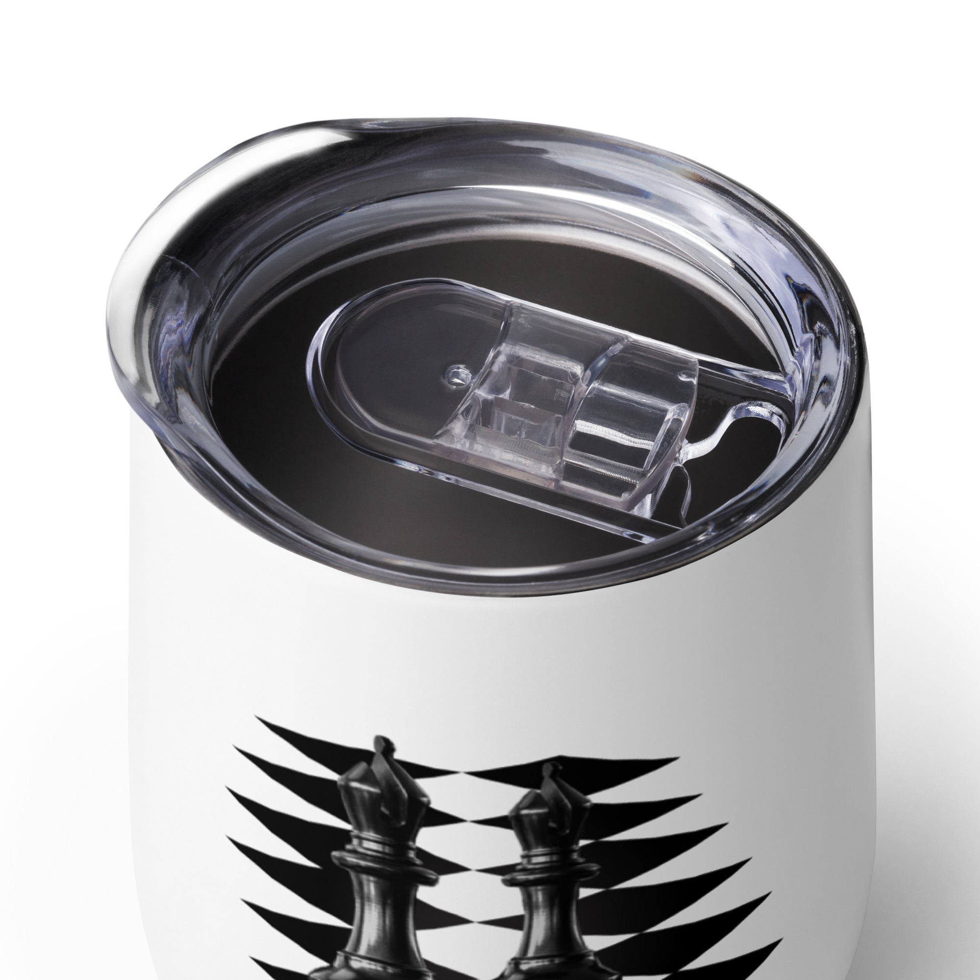 Black Bishops on White - Wine tumbler