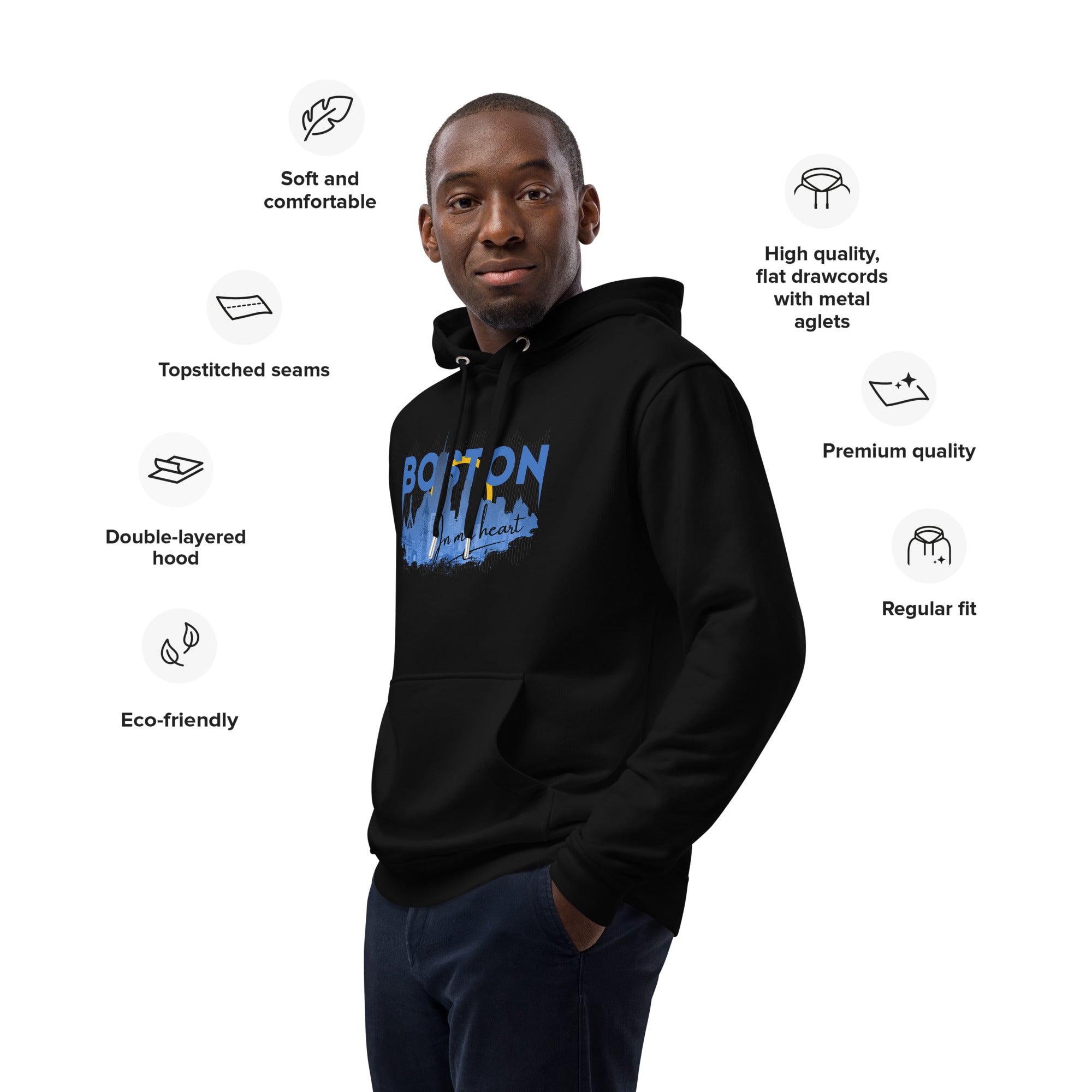 Infinite Variations - Boston Design - Premium eco hoodie