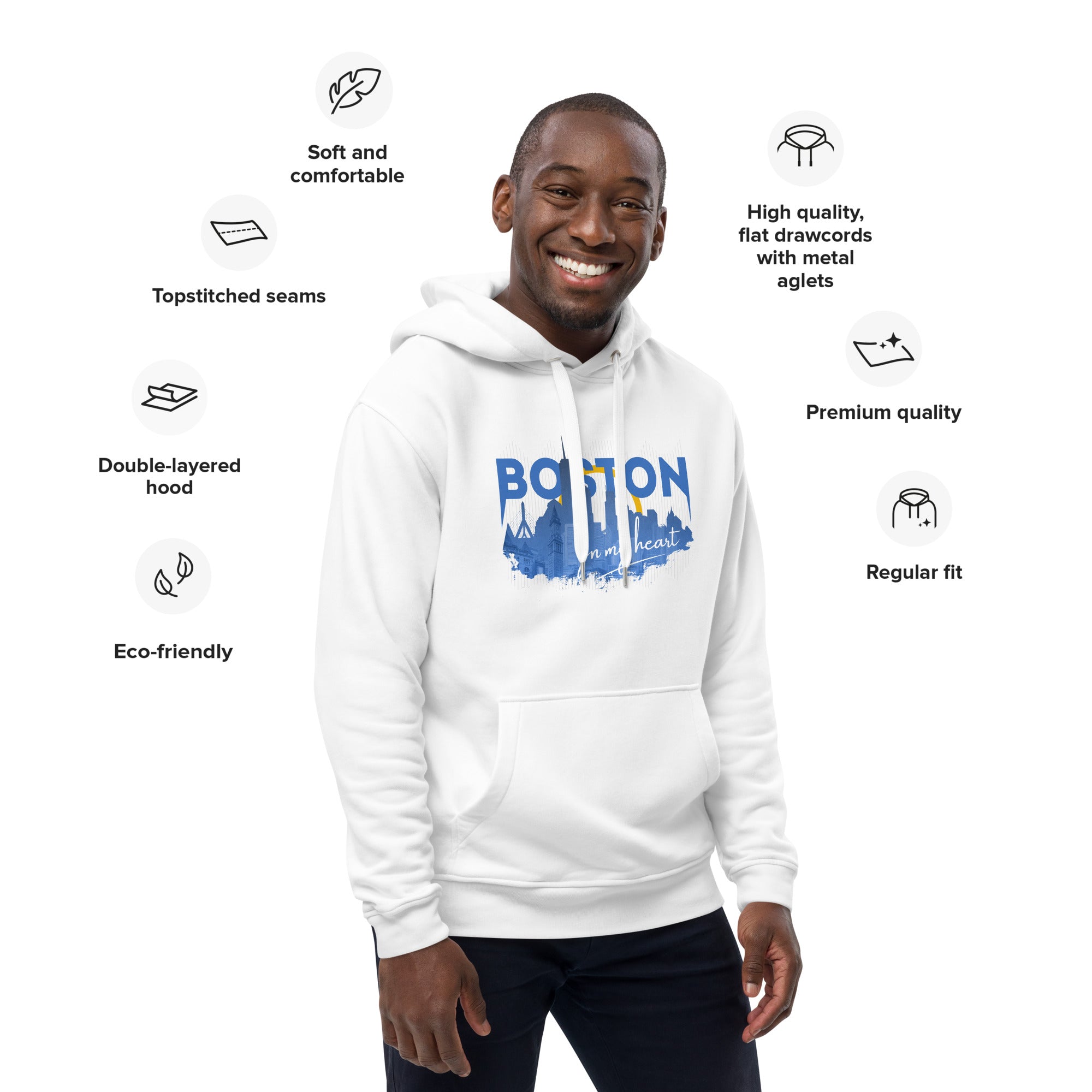 Infinite Variations - Boston Design - Premium eco hoodie